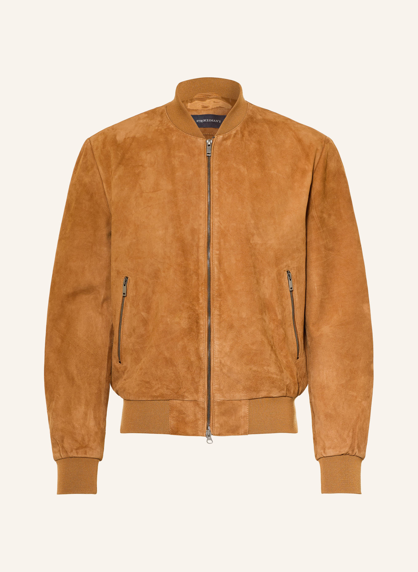 STROKESMAN'S Surchemise en cuir: COGNAC