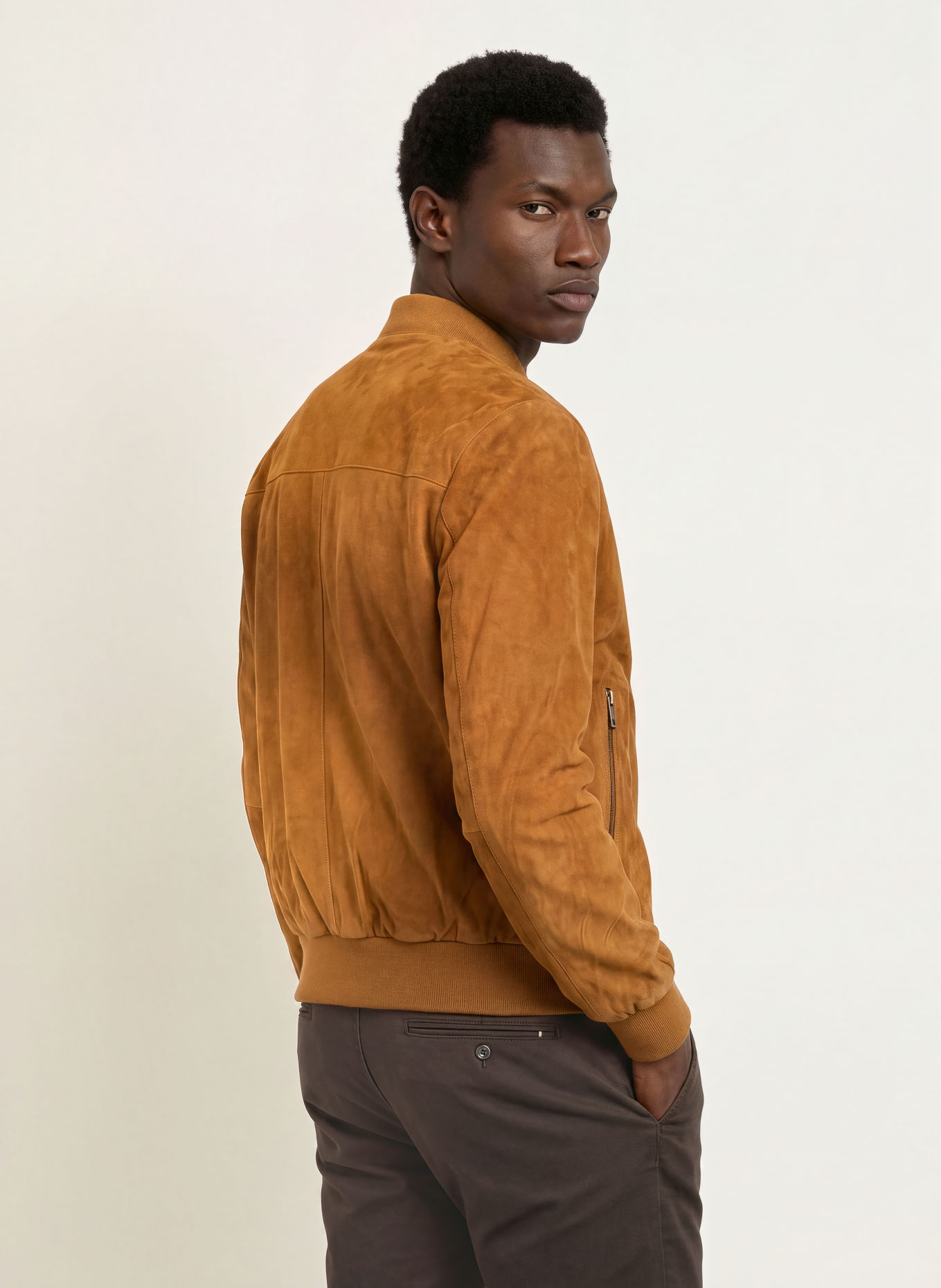 STROKESMAN'S Surchemise en cuir: COGNAC