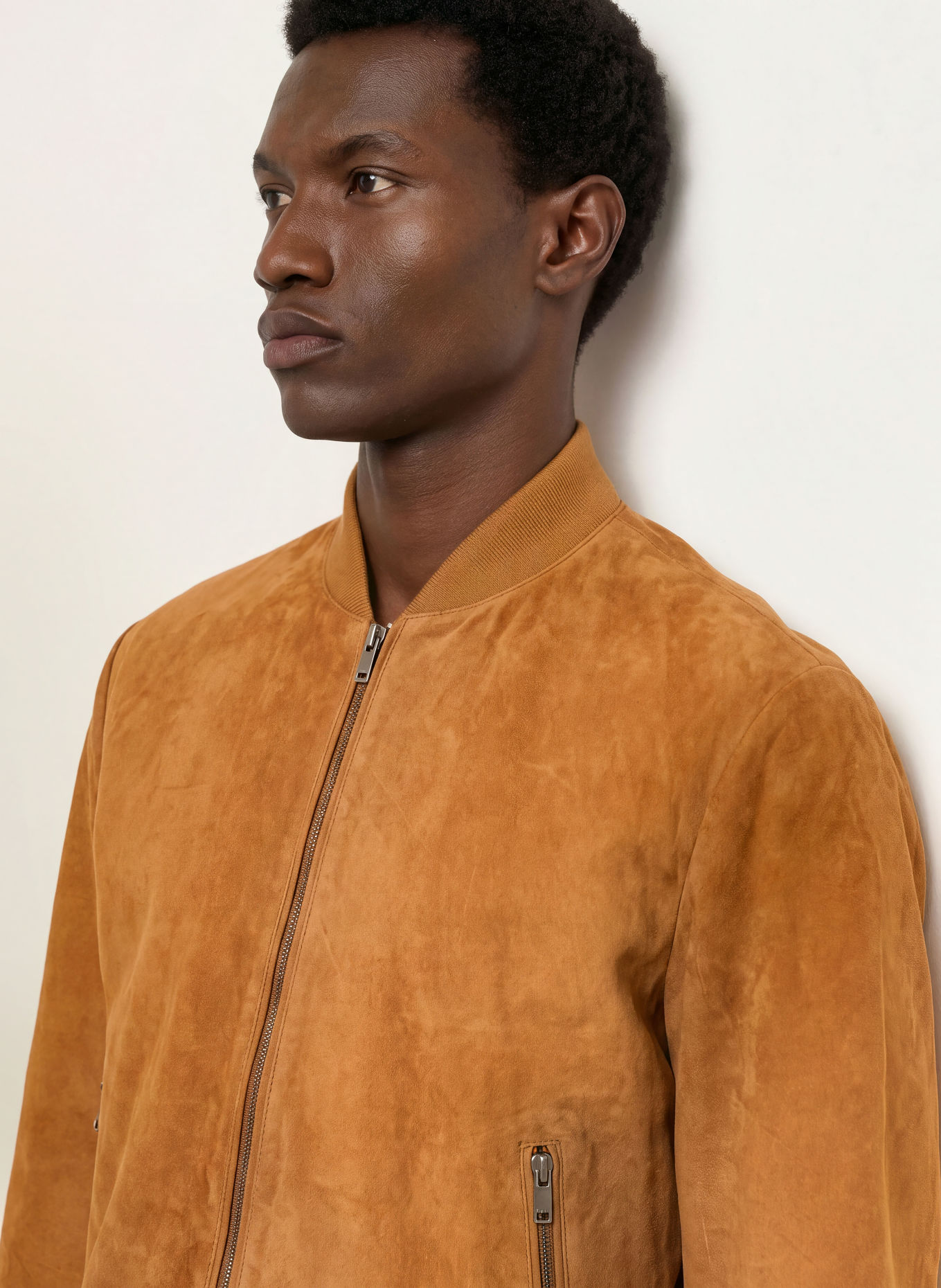 STROKESMAN'S Surchemise en cuir: COGNAC