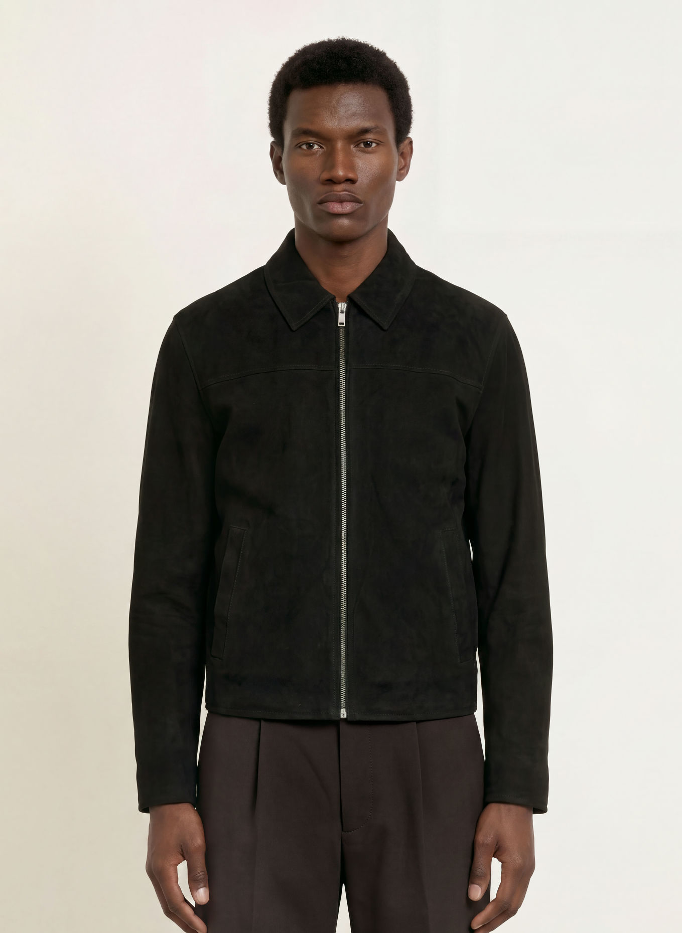 PAUL Veste en cuir: NOIR