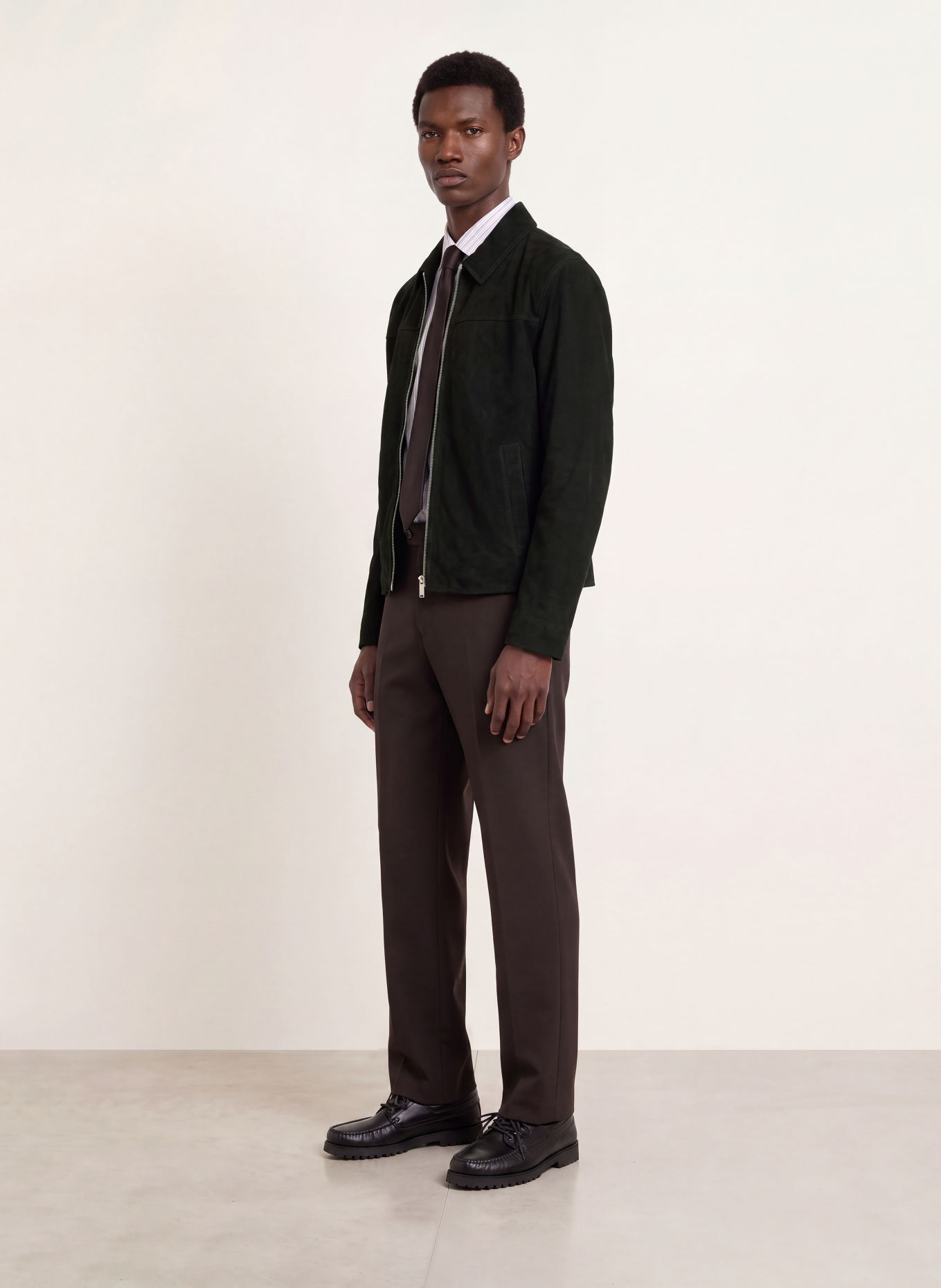 PAUL Veste en cuir: NOIR