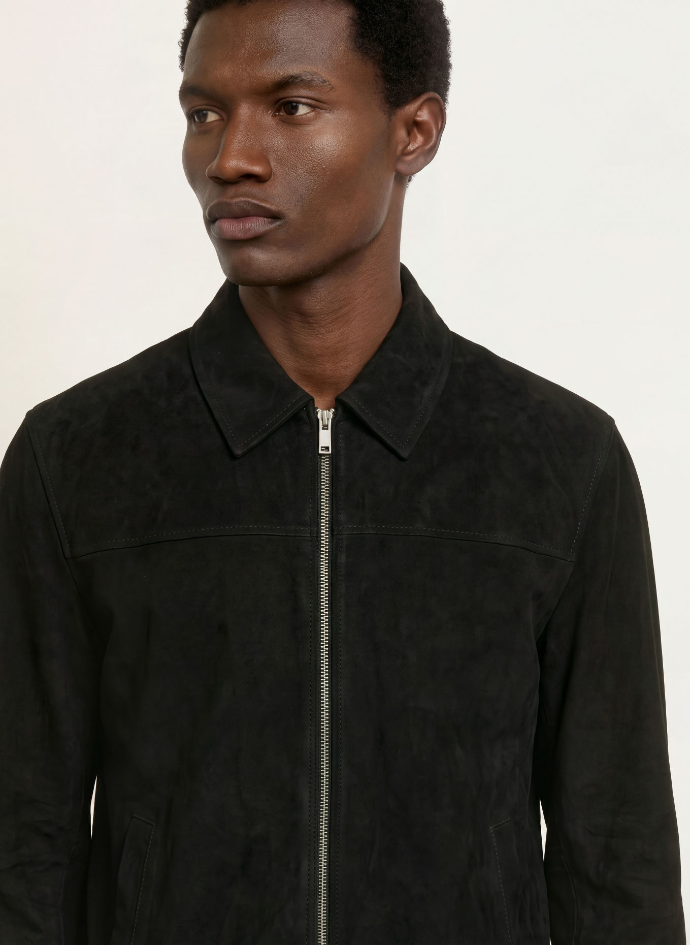 PAUL Veste en cuir: NOIR