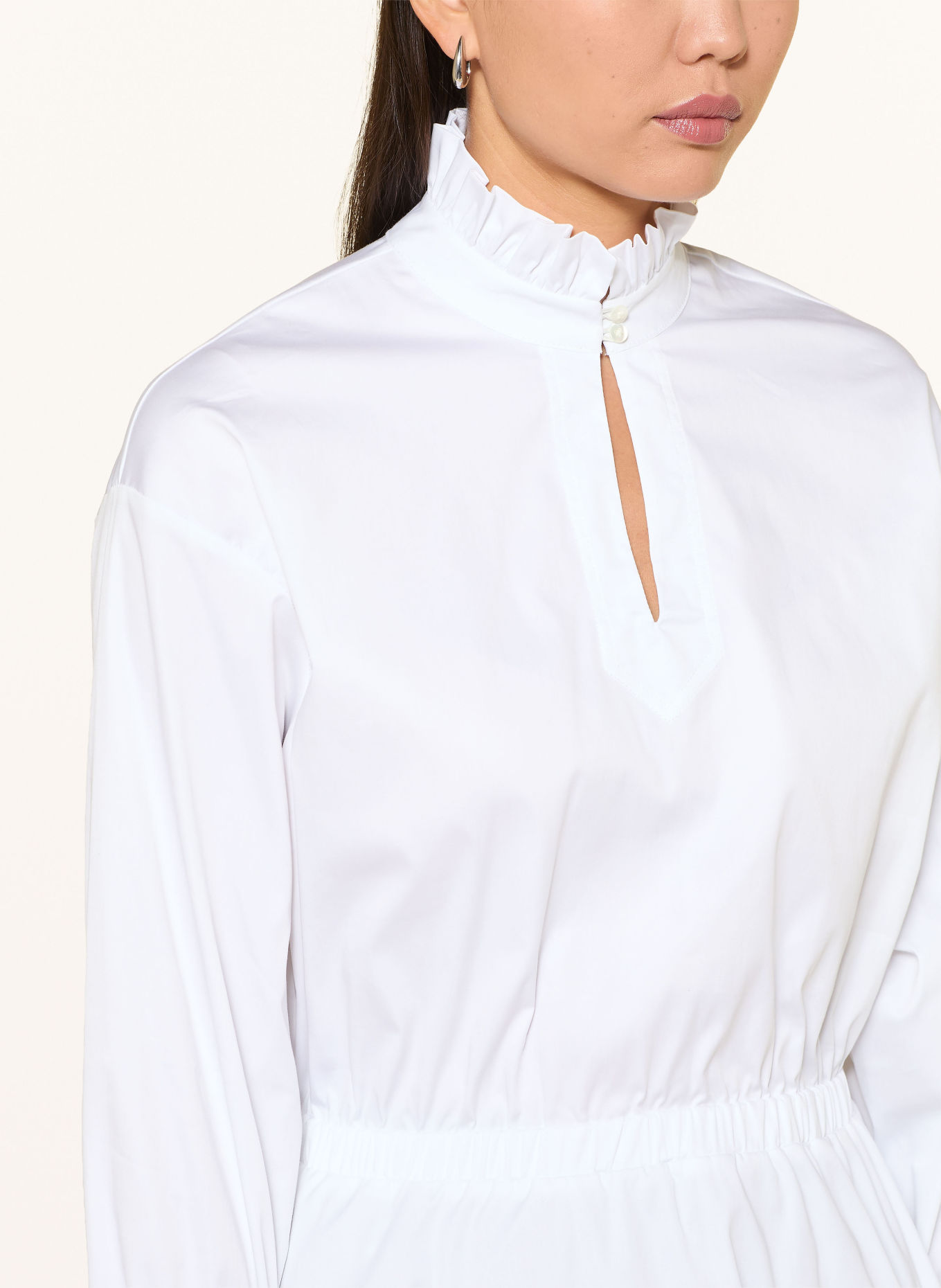 TONNO & PANNA Ruffled Shirt Blouse: WHITE