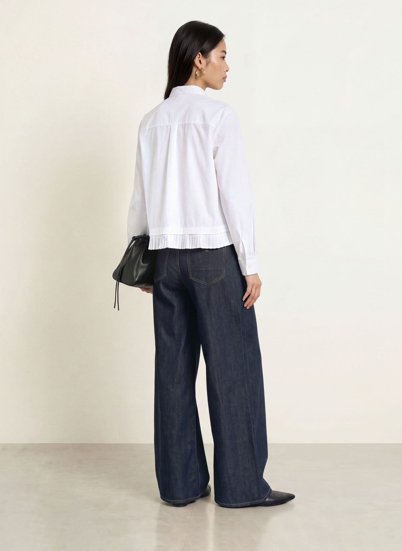 TONNO & PANNA Overhemdblouse met plooien: WIT