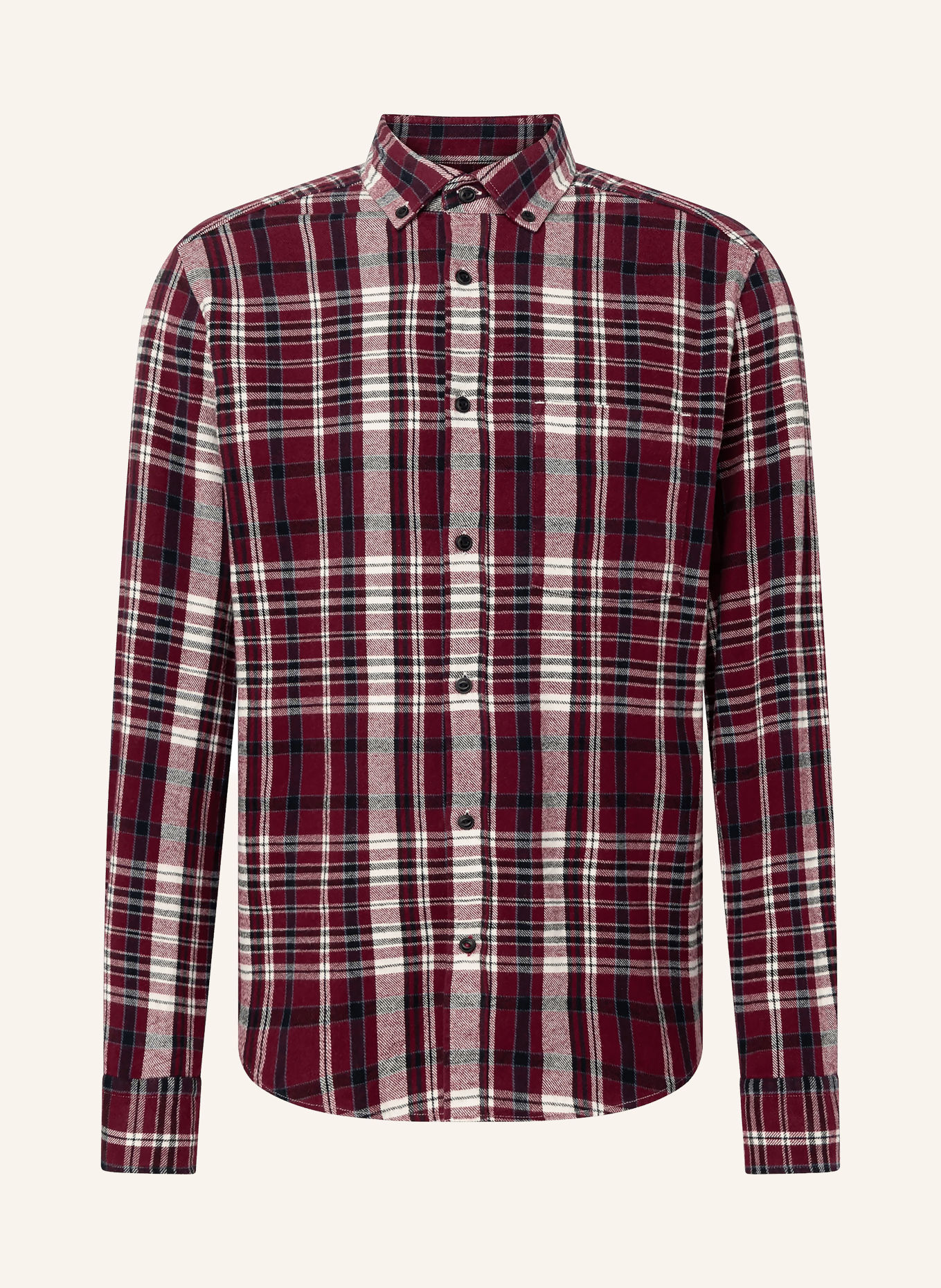 JOOP! JEANS Flanellskjorte HALI Regular Fit: MØRKERØD / MØRKEBLÅ / HVID