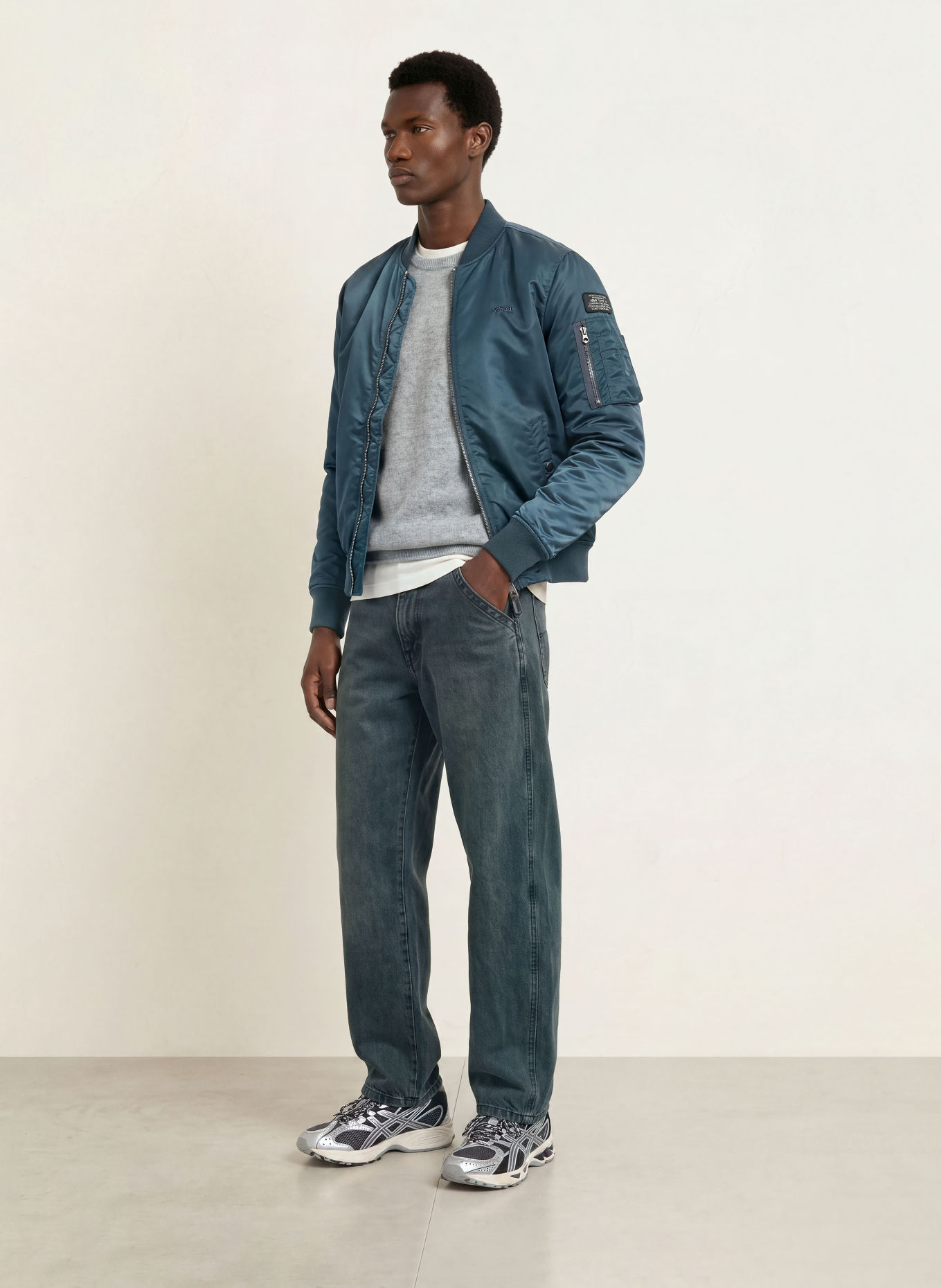 Schott NYC Bomberka AIRFORCE-RS: GRANATOWY