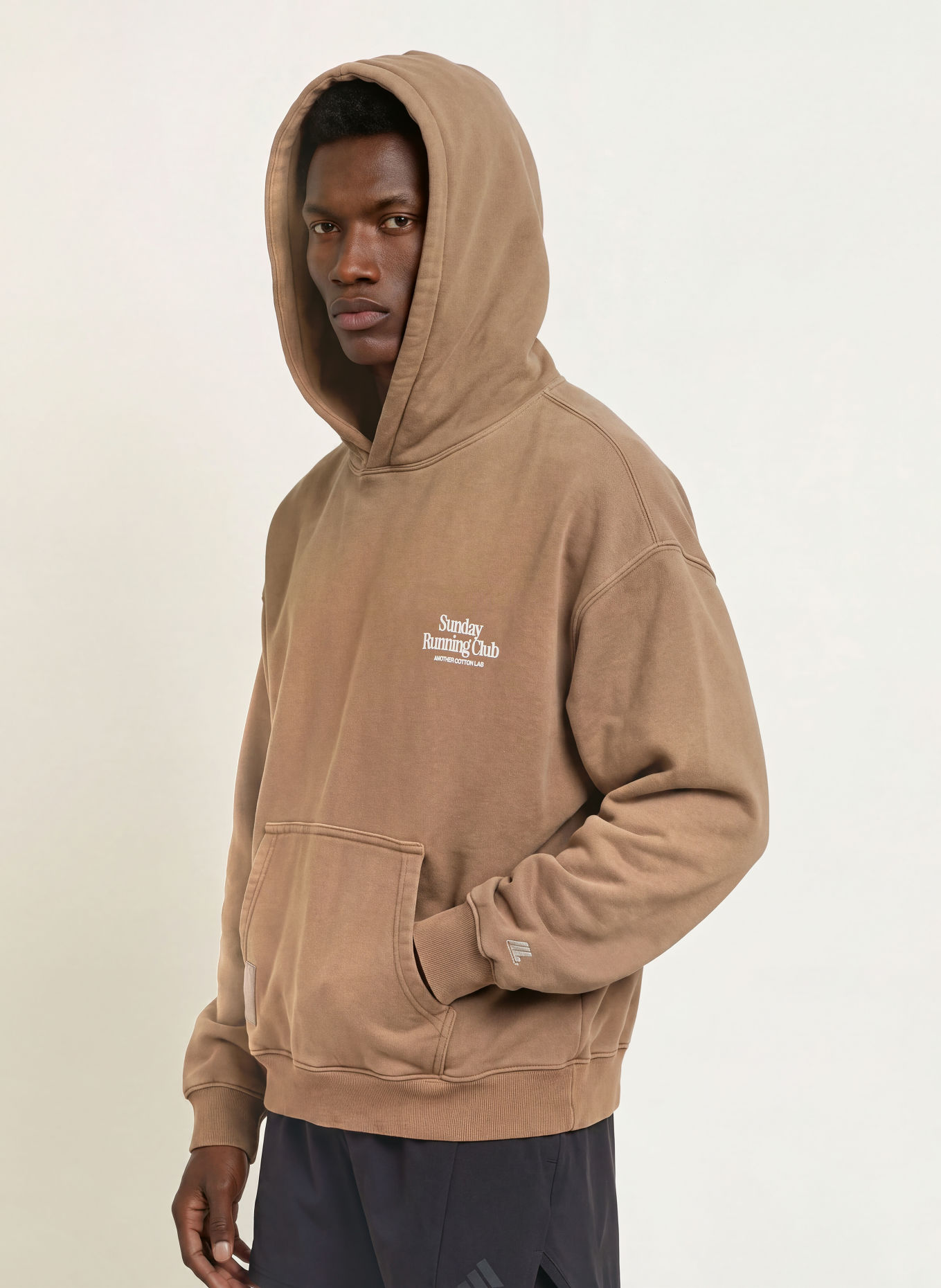 another COTTON LAB Hoodie: HELLBRAUN / WEISS
