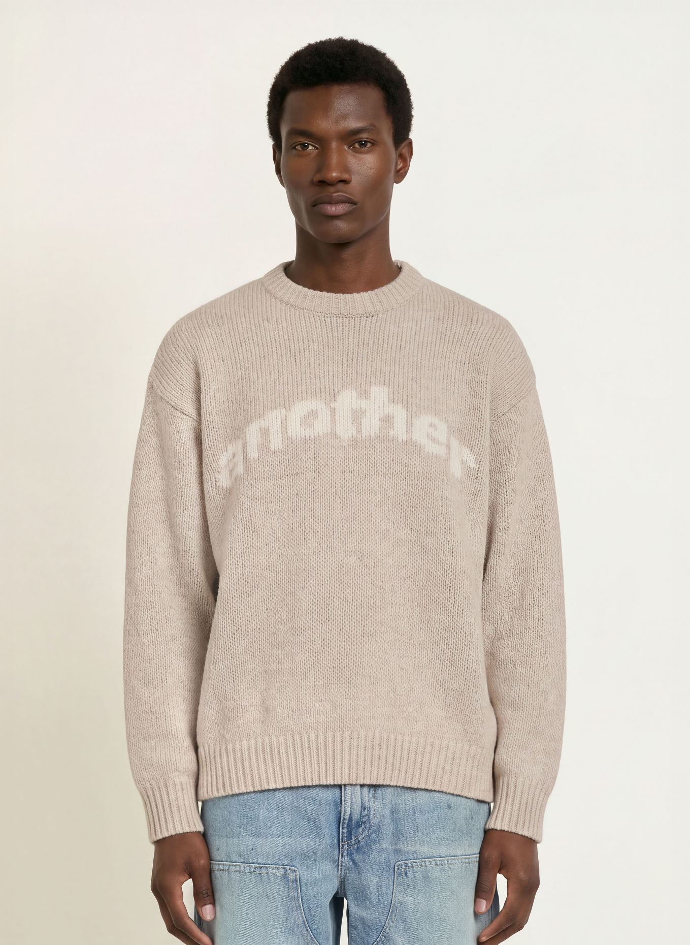 another COTTON LAB Pullover: BEIGE