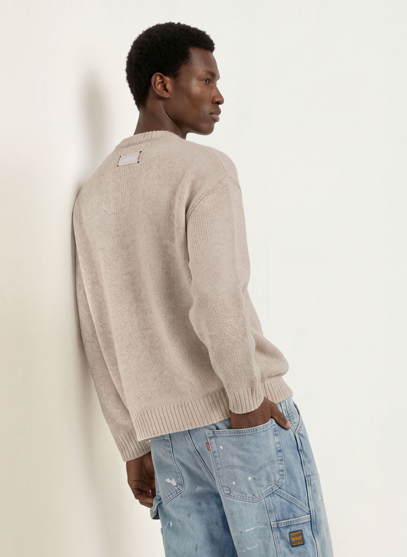 another COTTON LAB Pullover: BEIGE