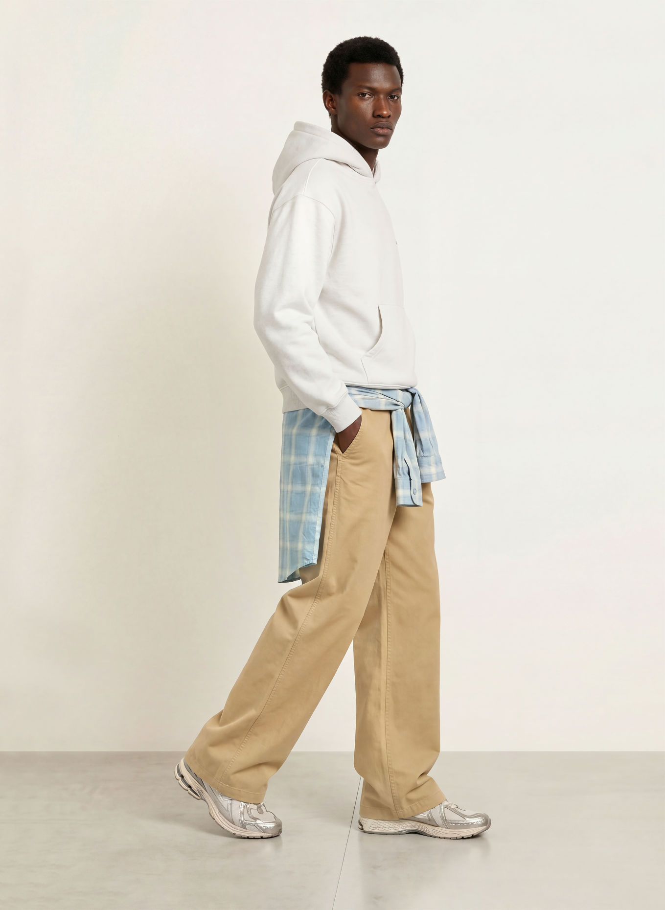 another COTTON LAB SUNDAY Hoodie: LIGHT GRAY