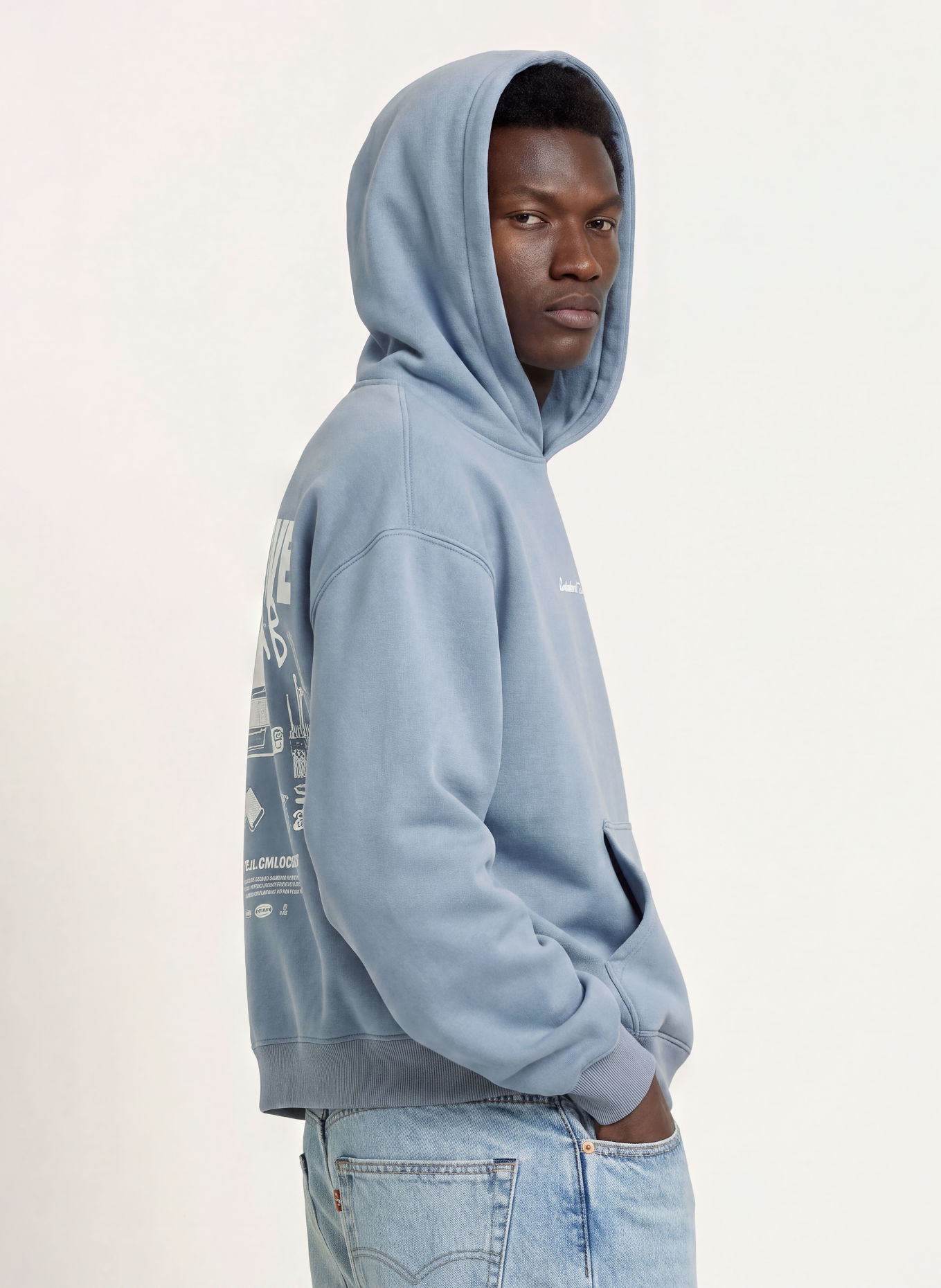 another COTTON LAB CREATIVE LAB Hoodie: BLUE GRAY