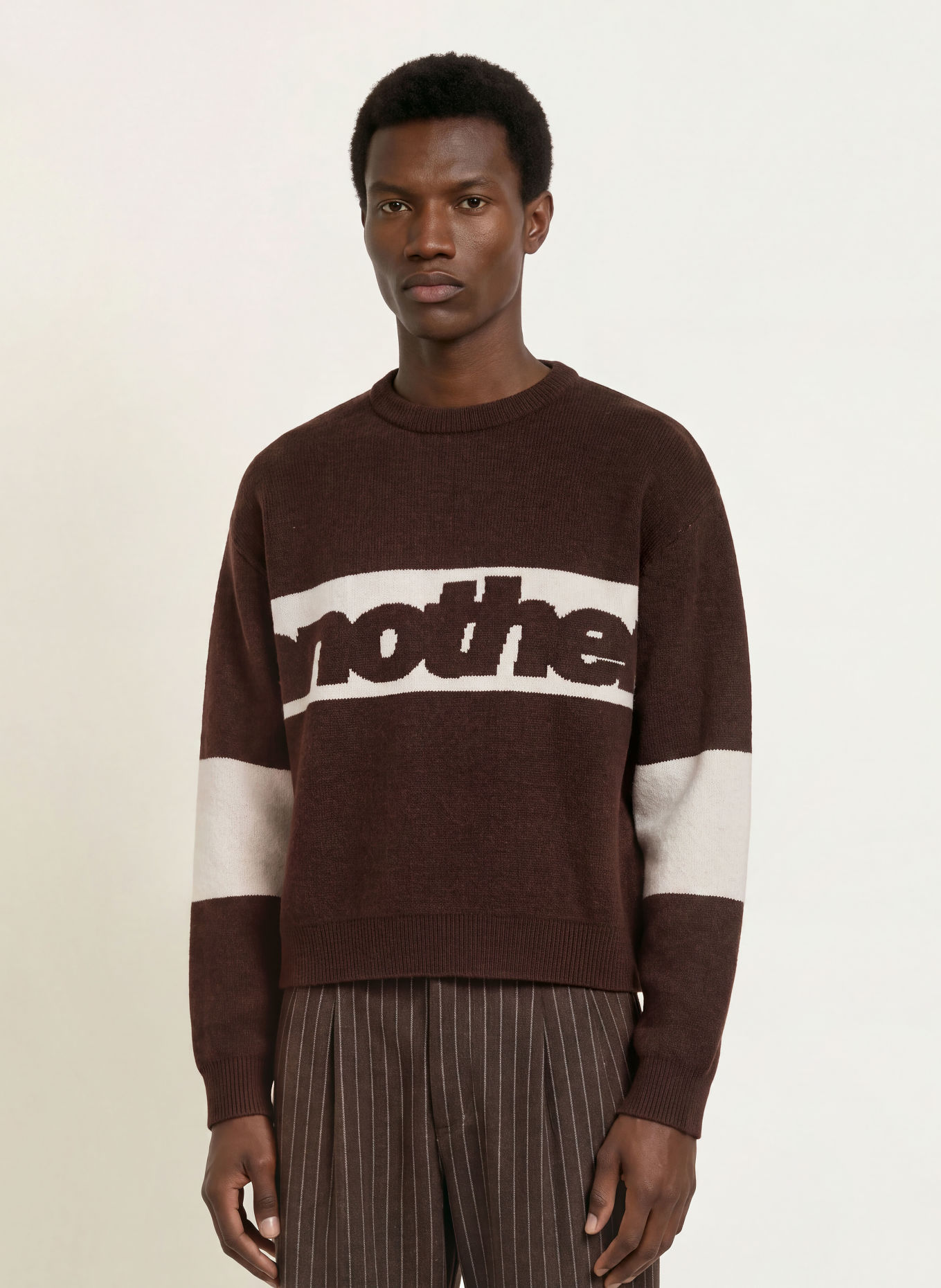another COTTON LAB Pullover: DUNKELBRAUN / CREME