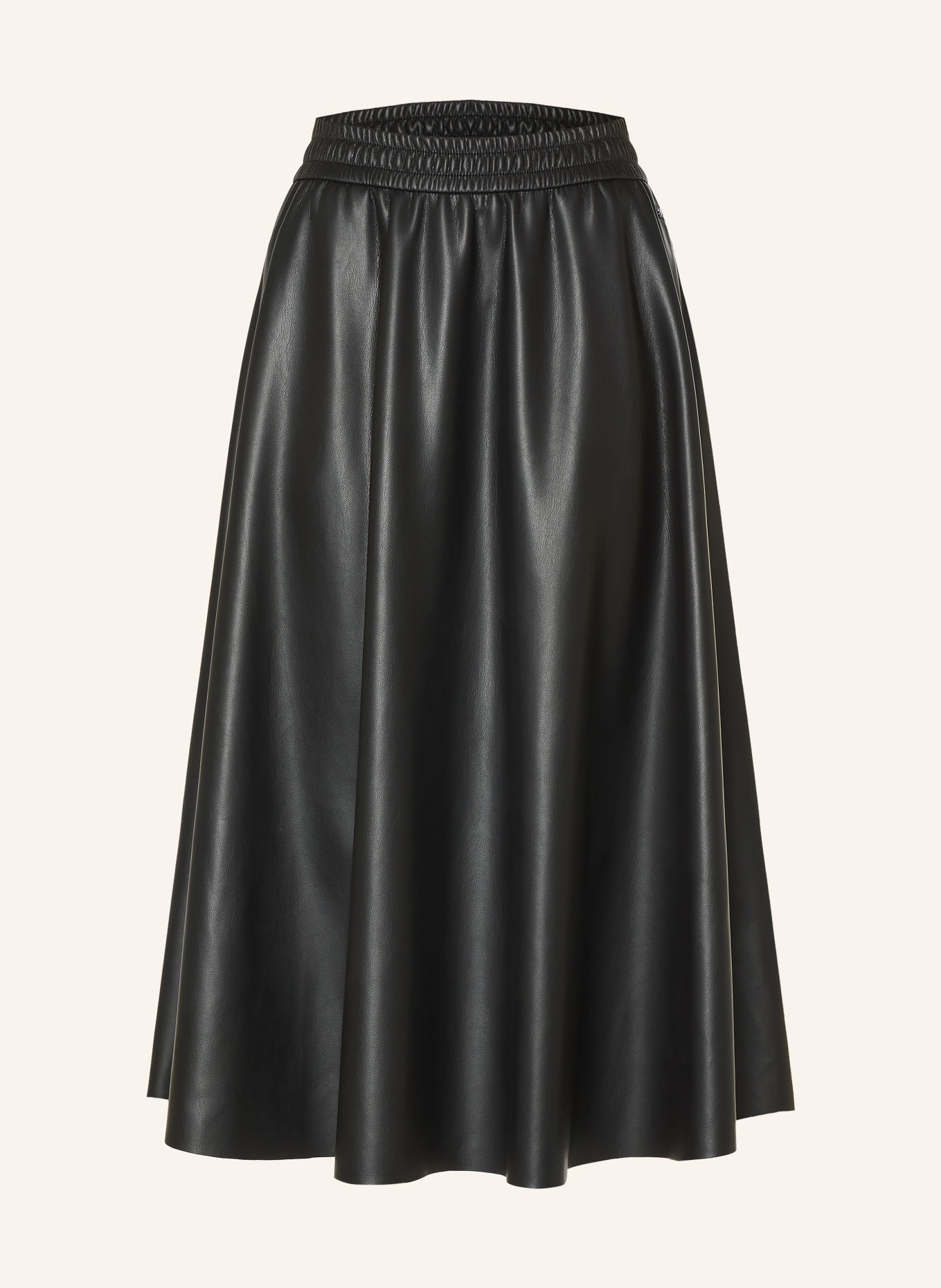 RAFFAELLO ROSSI SMEA Leather-Look Skirt: BLACK