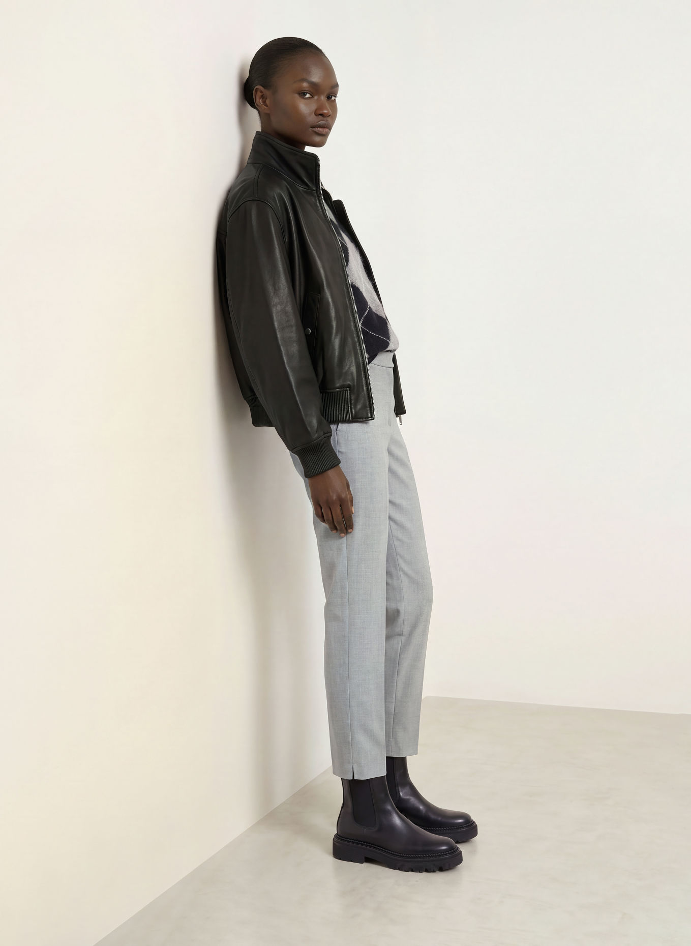 RAFFAELLO ROSSI MAXIMA 7/8-length trousers: LIGHT GRAY