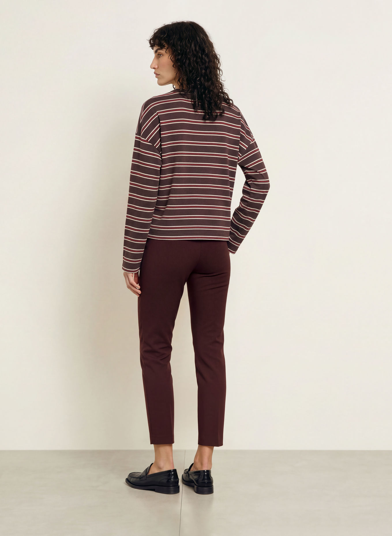 RAFFAELLO ROSSI 7/8 broek MAXIMA: DONKERROOD