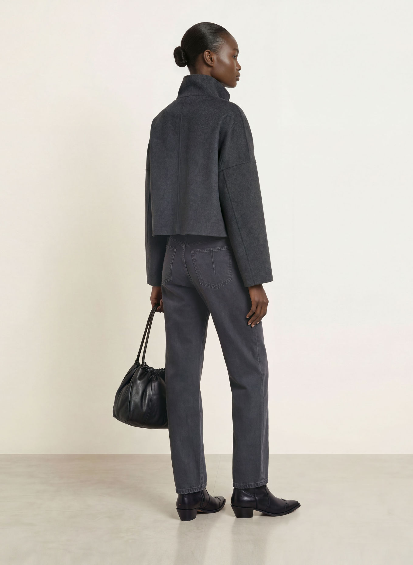 DRYKORN Veste boxy ELSTOW: GRIS FONCÉ