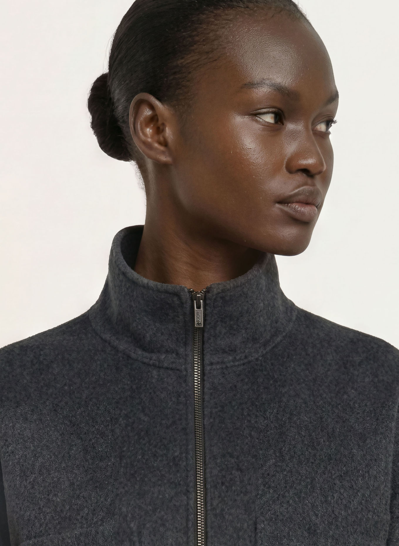 DRYKORN Veste boxy ELSTOW: GRIS FONCÉ