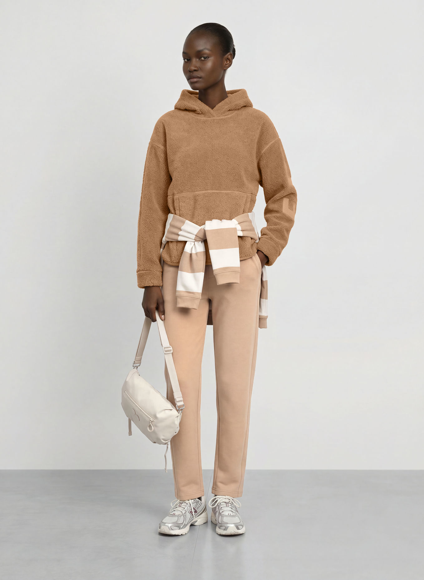 ELBSAND Hoodie van teddybont: BRUIN