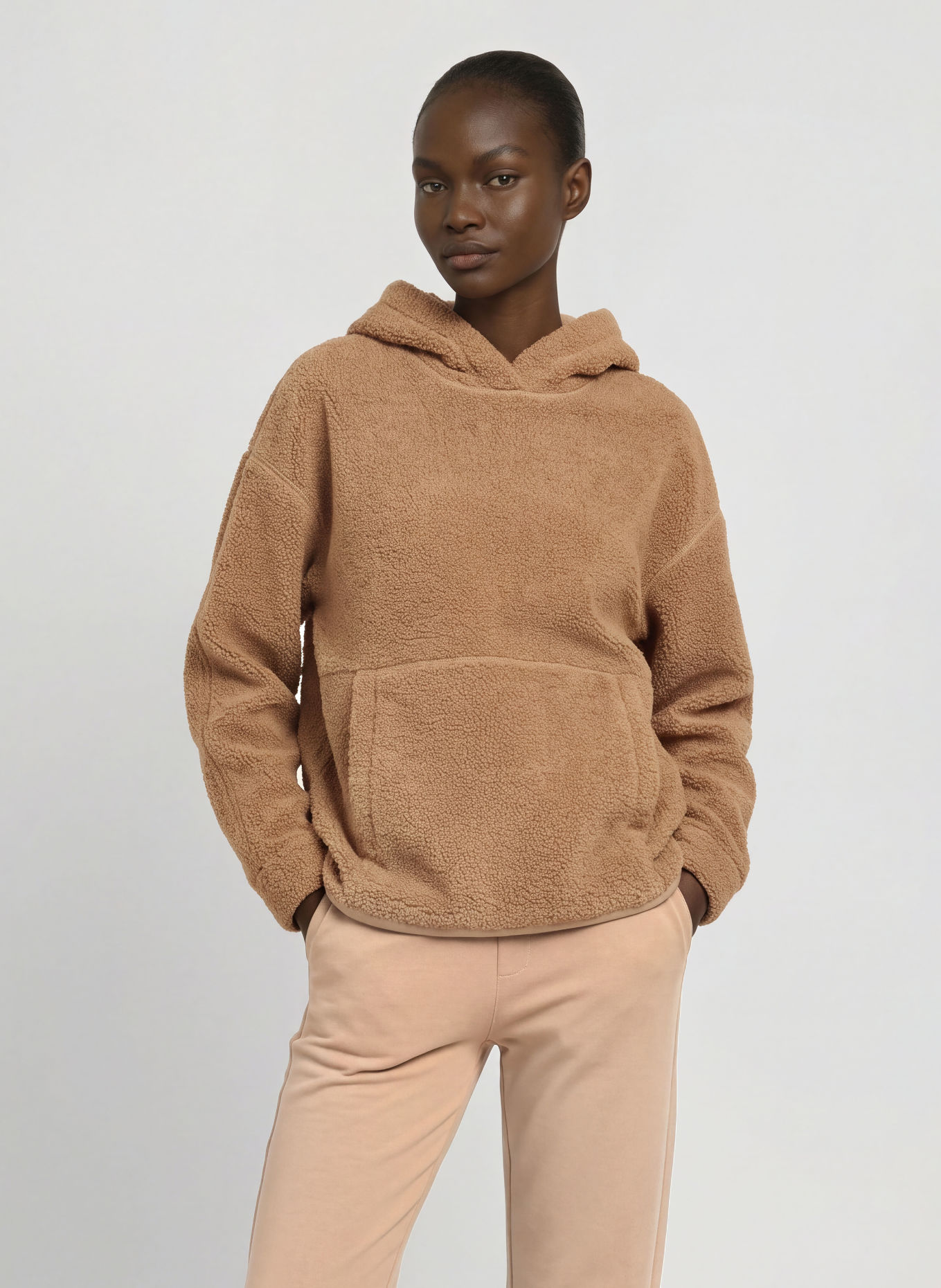 ELBSAND Hoodie van teddybont: BRUIN
