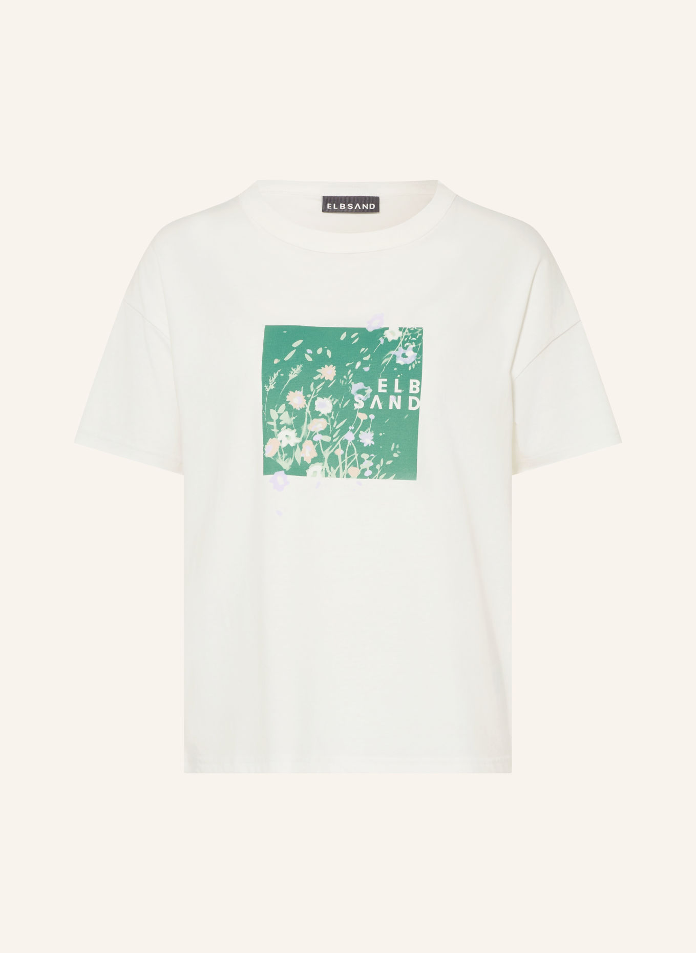 ELBSAND T-shirt LISAN: BIAŁY / LILA / ZIELONY