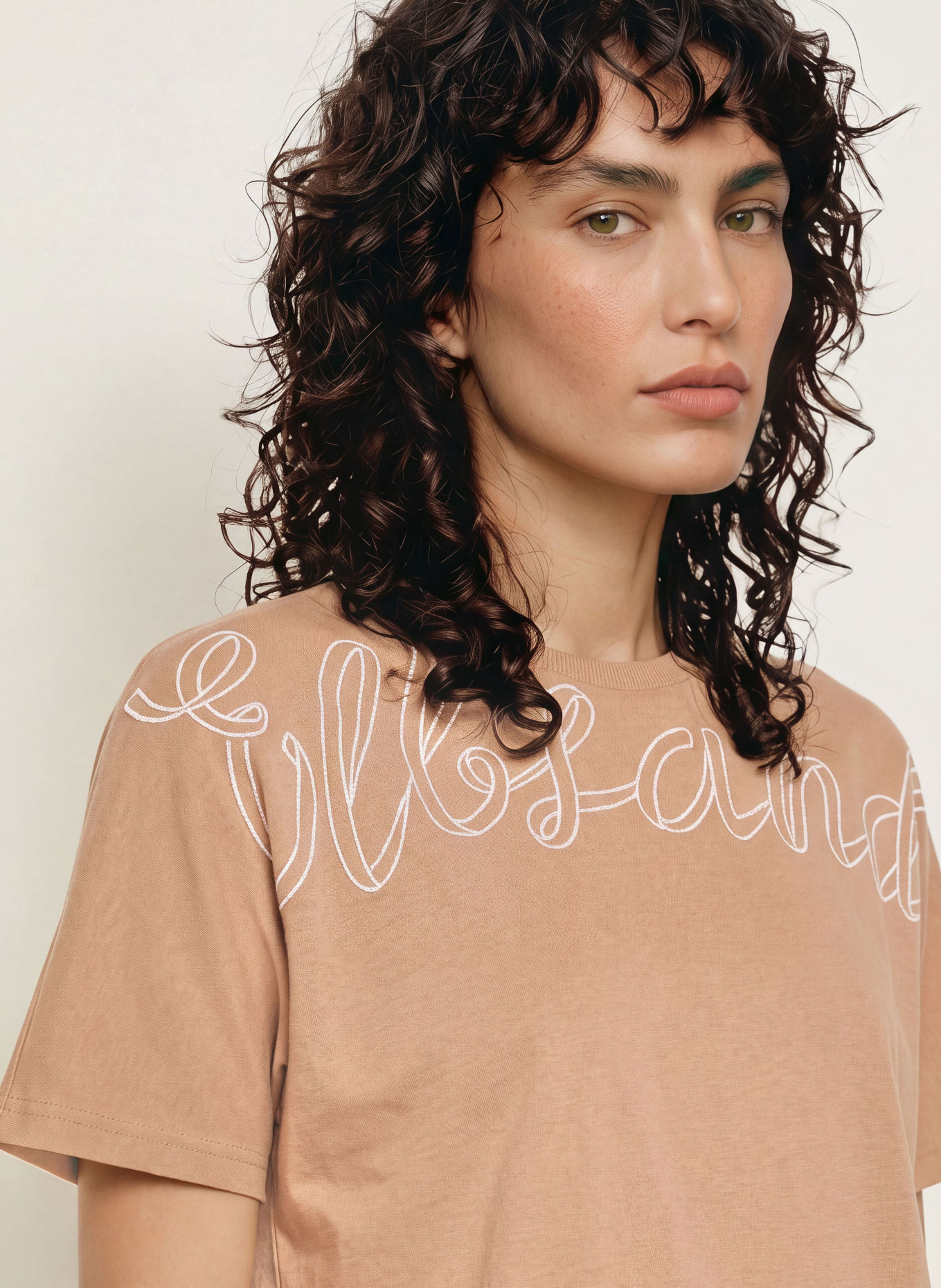 ELBSAND ZANNA T-shirt: CAMEL