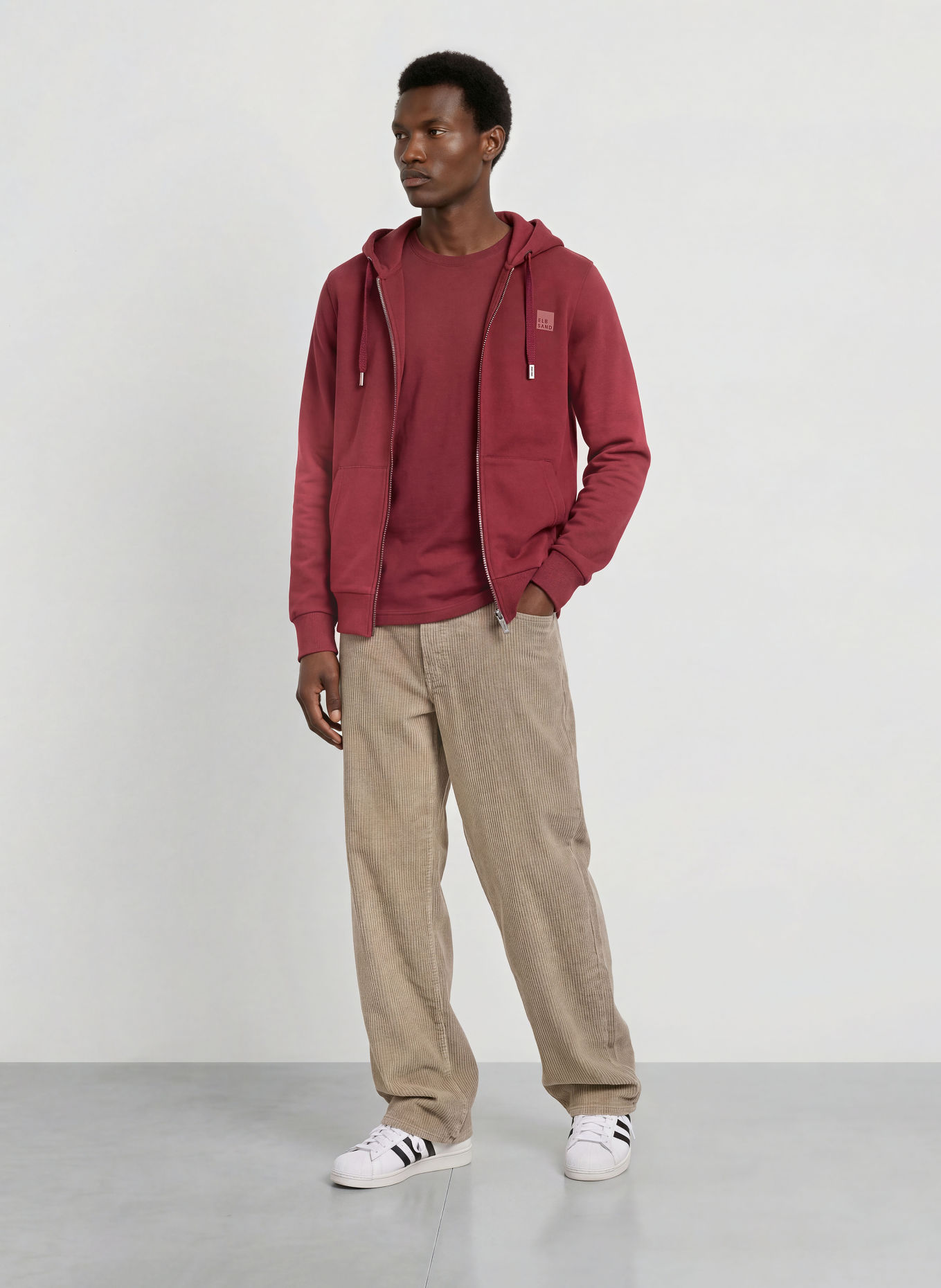 ELBSAND Sweatvest THURE: DONKERROOD