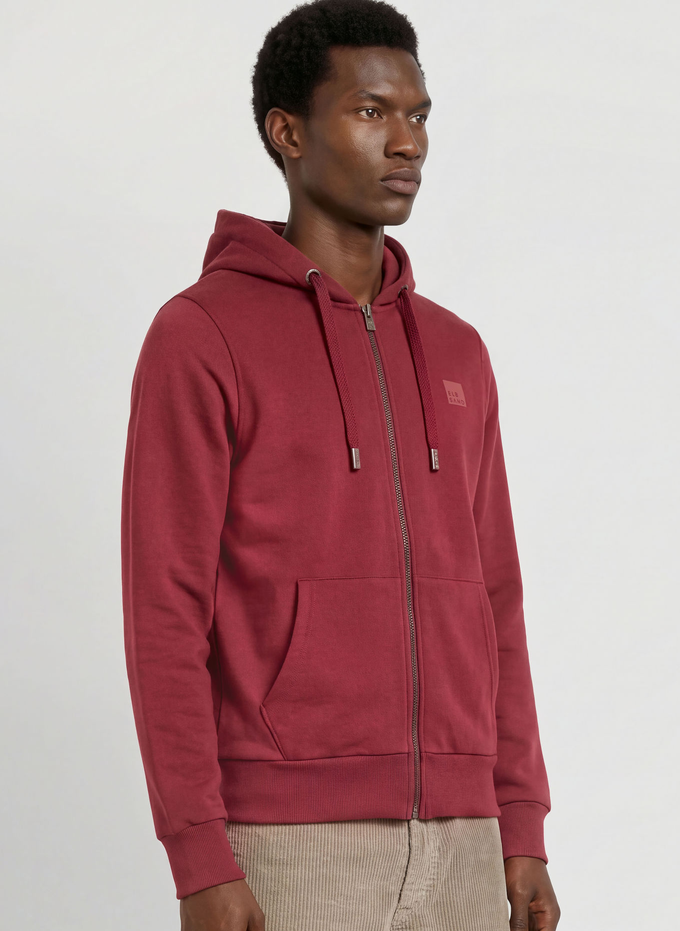 ELBSAND Sweatvest THURE: DONKERROOD