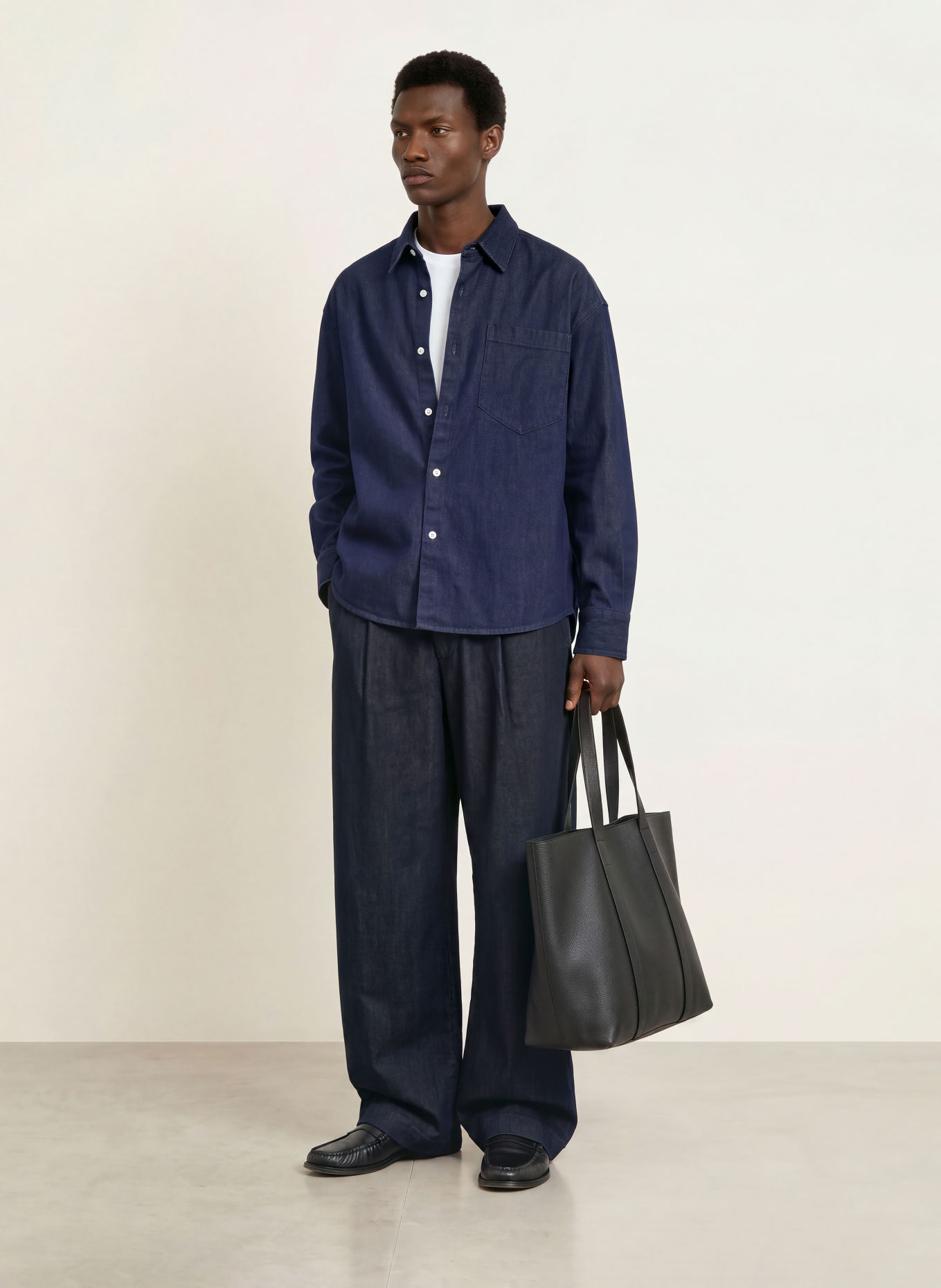 studio seidensticker Jeans-Overshirt: DUNKELBLAU