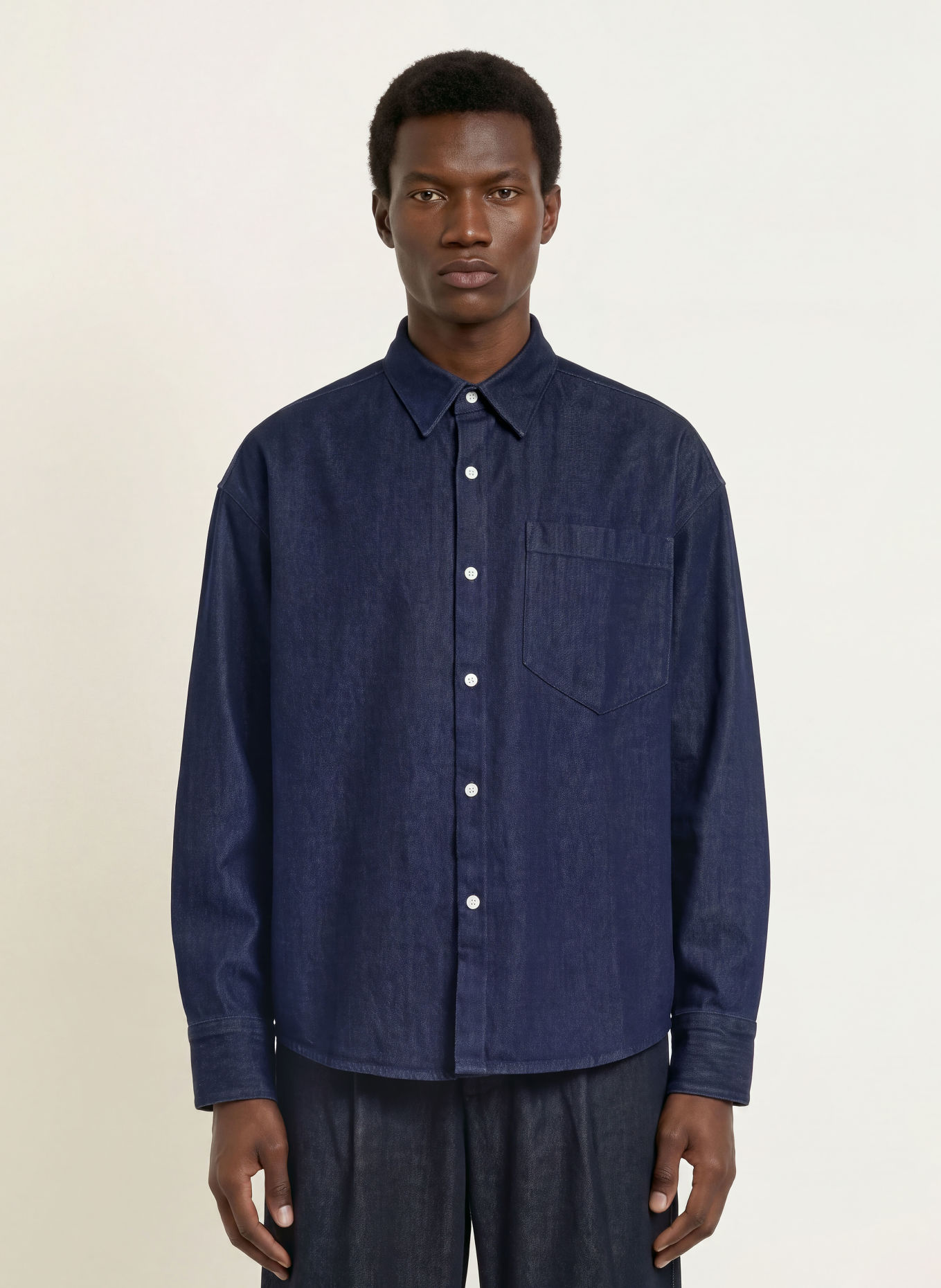 studio seidensticker Jeans-Overshirt: DUNKELBLAU