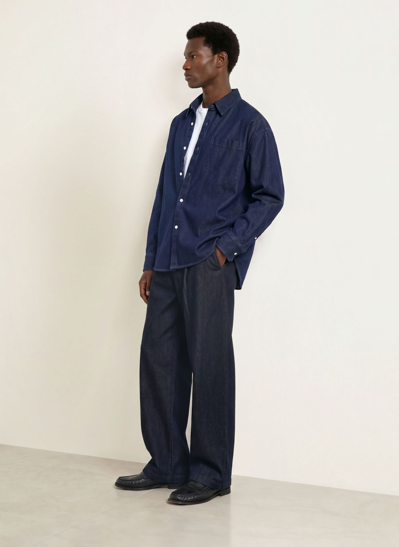 studio seidensticker Jeans-Overshirt: DUNKELBLAU