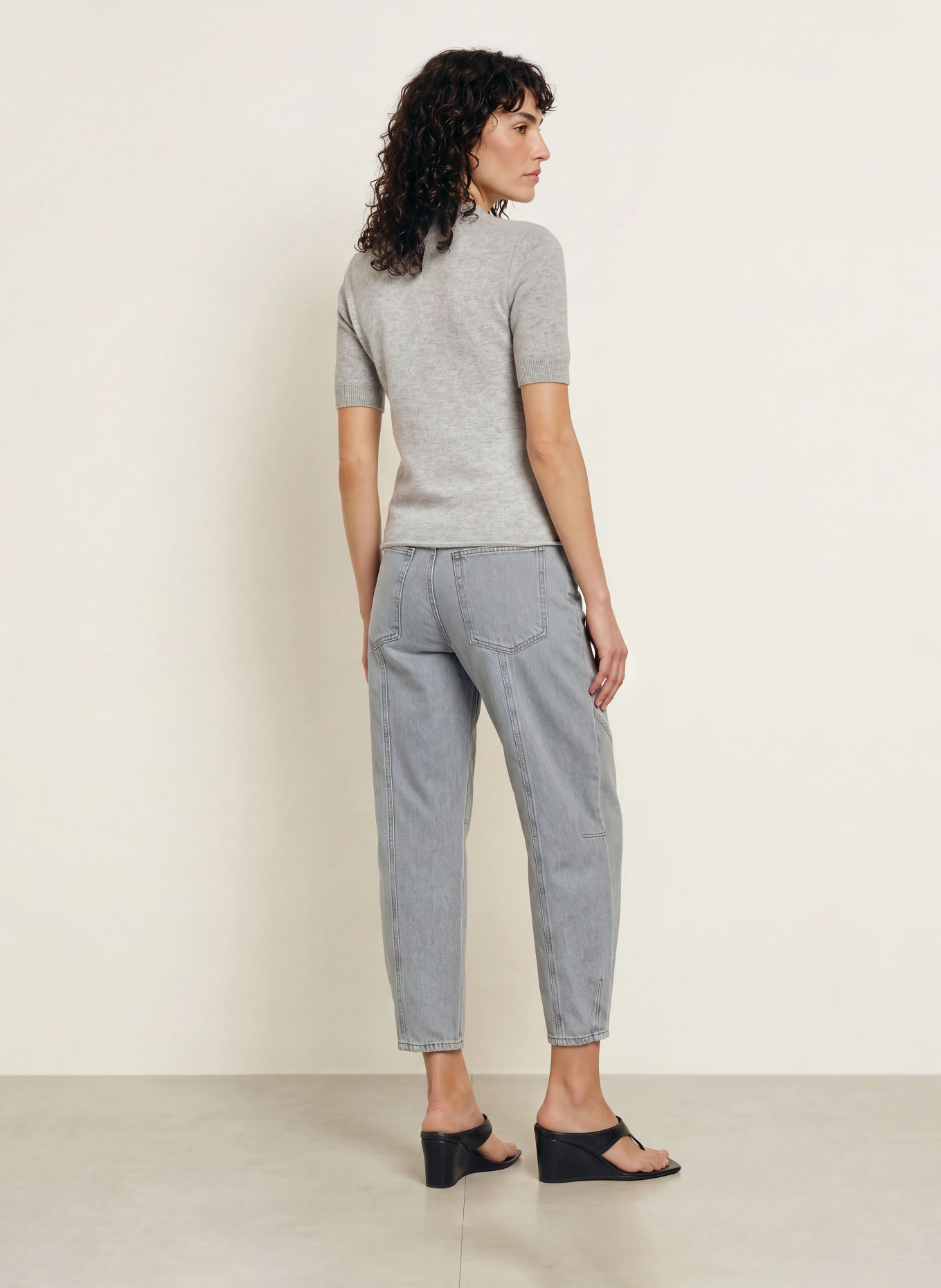 DRYKORN FINIA Cashmere Knit Shirt: GRAY