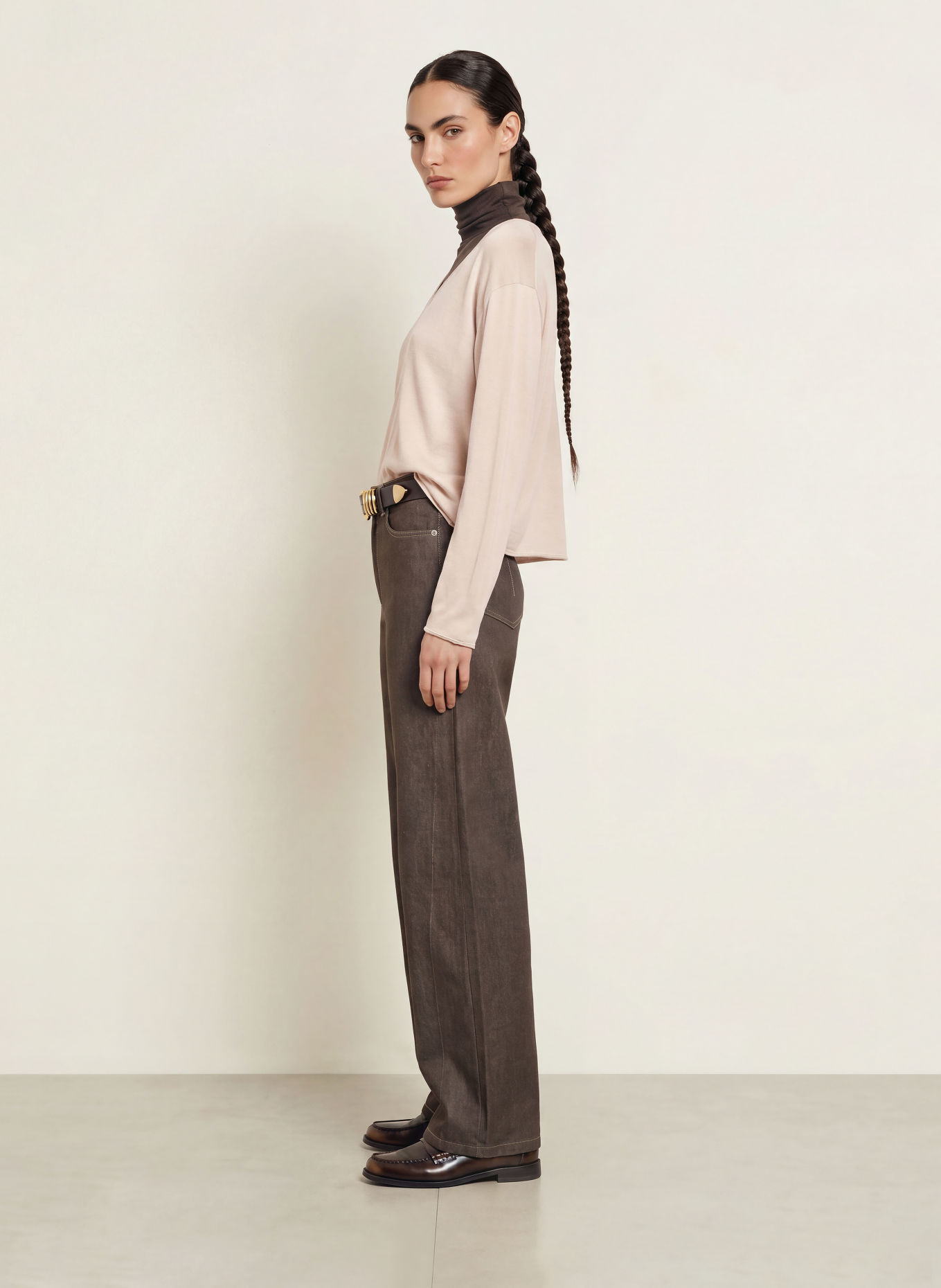 DRYKORN Longsleeve SOMAIJA: HELLBRAUN