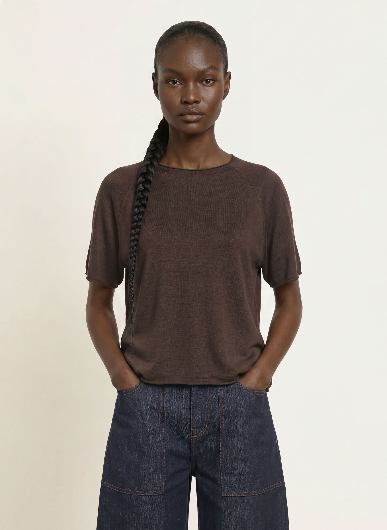 DRYKORN MOENY Knit shirt: DARK BROWN