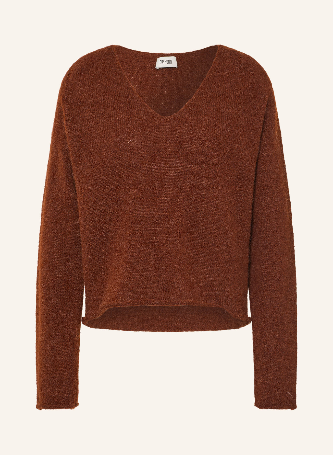 DRYKORN SOMAIJA-trui met alpaca: BRUIN