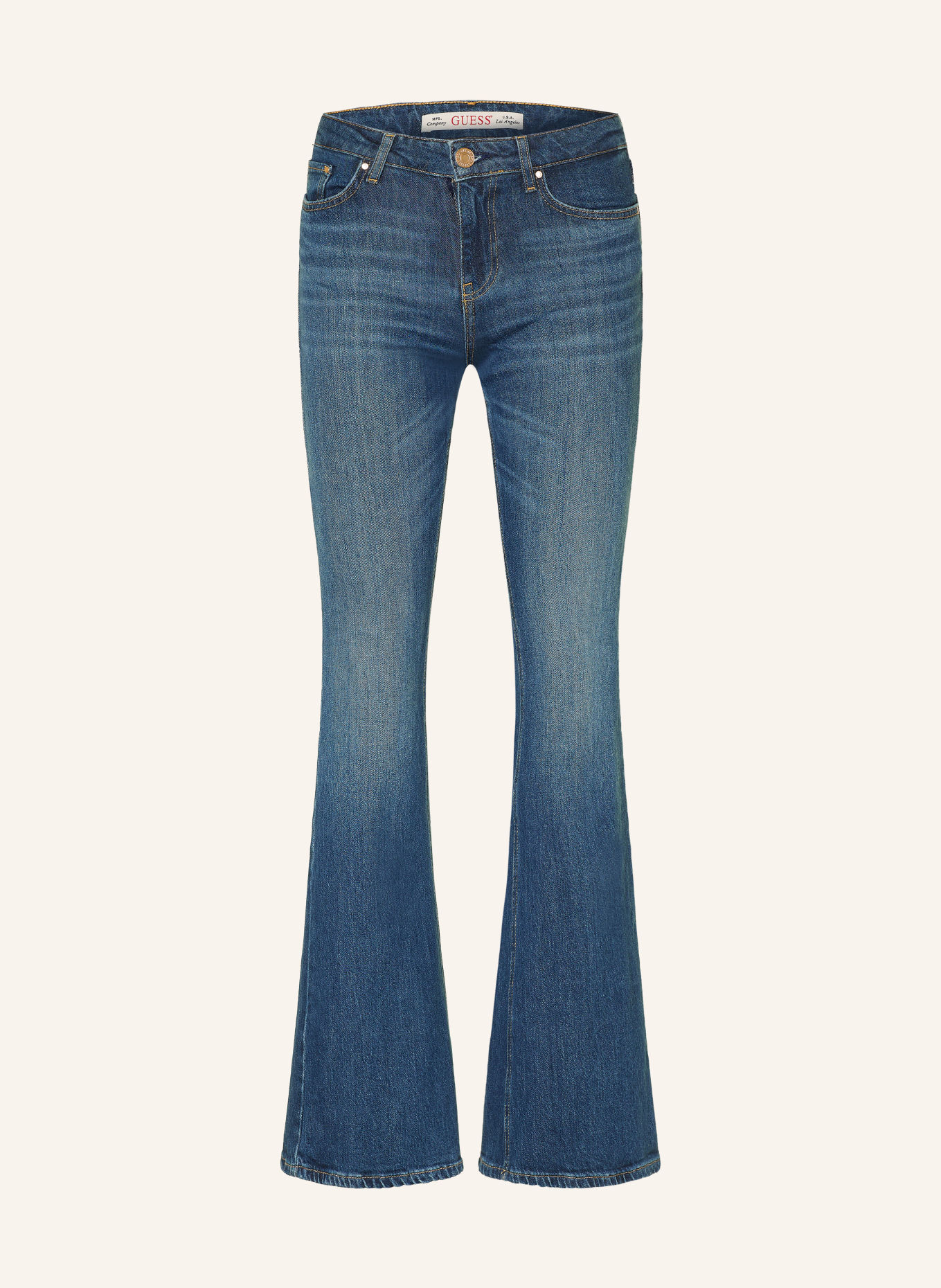 GUESS Utsvängda jeans BEVERLY: FRSK FIRESIDE DARK