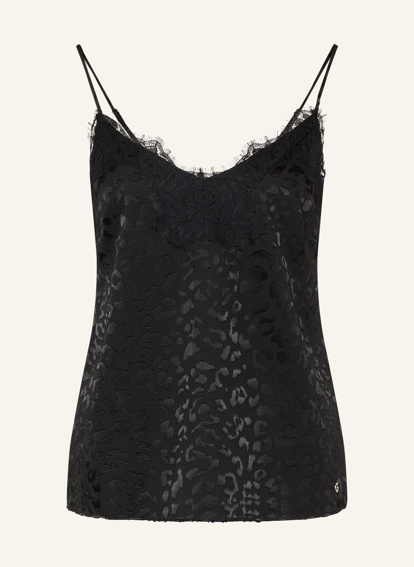 GUESS Spets-top DANIELLE: SVART