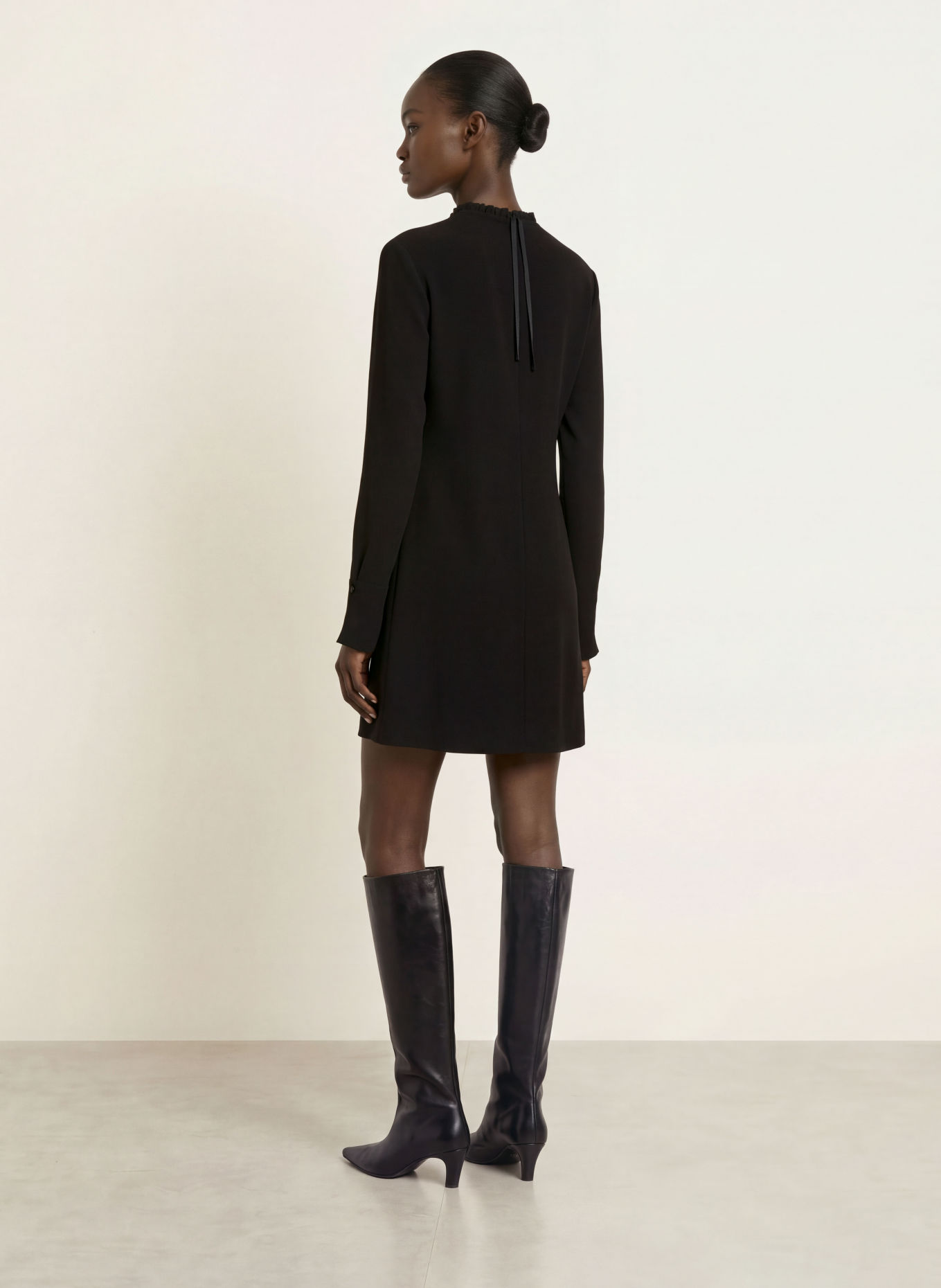 DOROTHEE SCHUMACHER Kleid STATEMENT DRAPE mit Rüschen: SCHWARZ