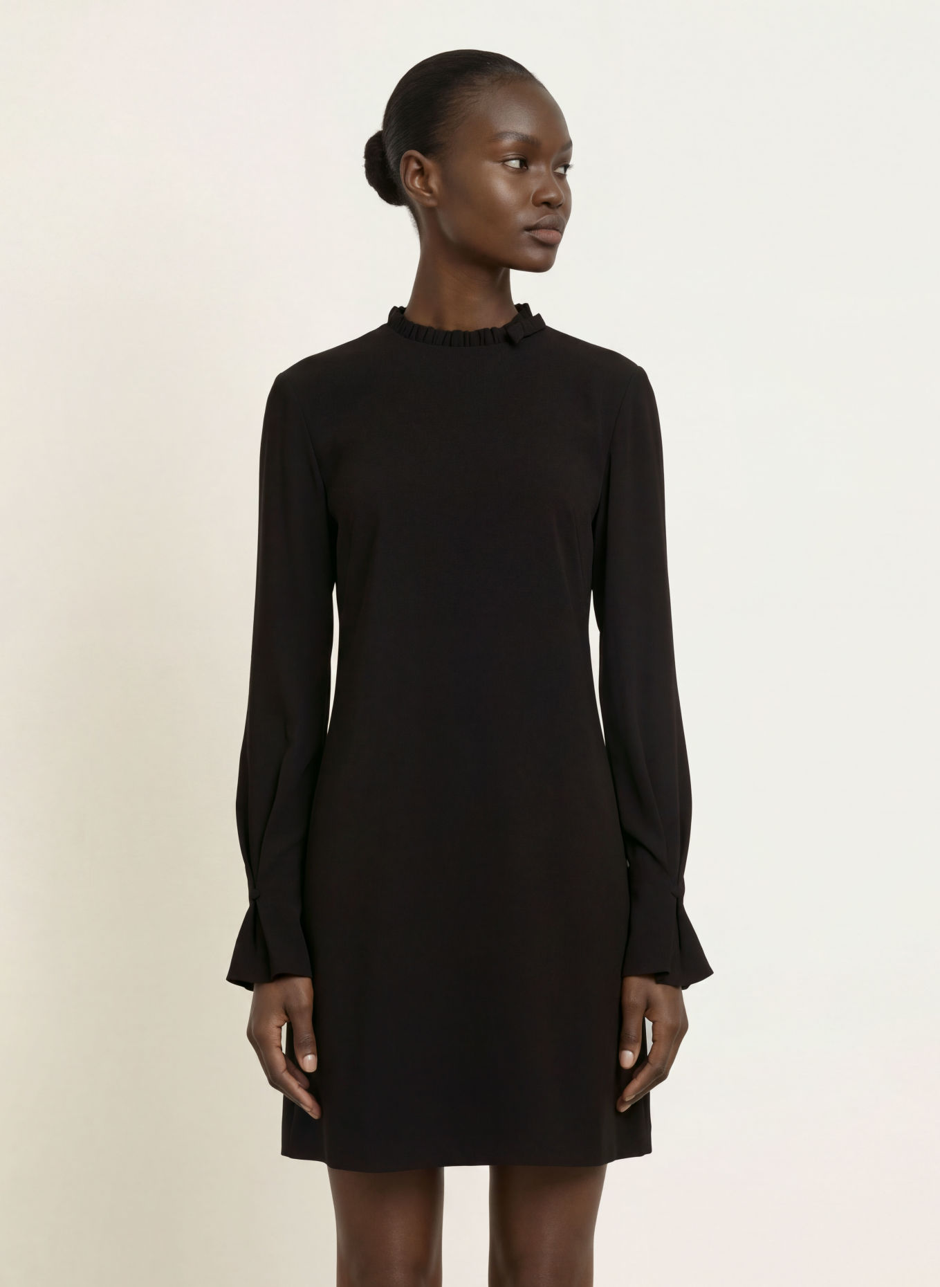 DOROTHEE SCHUMACHER Kleid STATEMENT DRAPE mit Rüschen: SCHWARZ