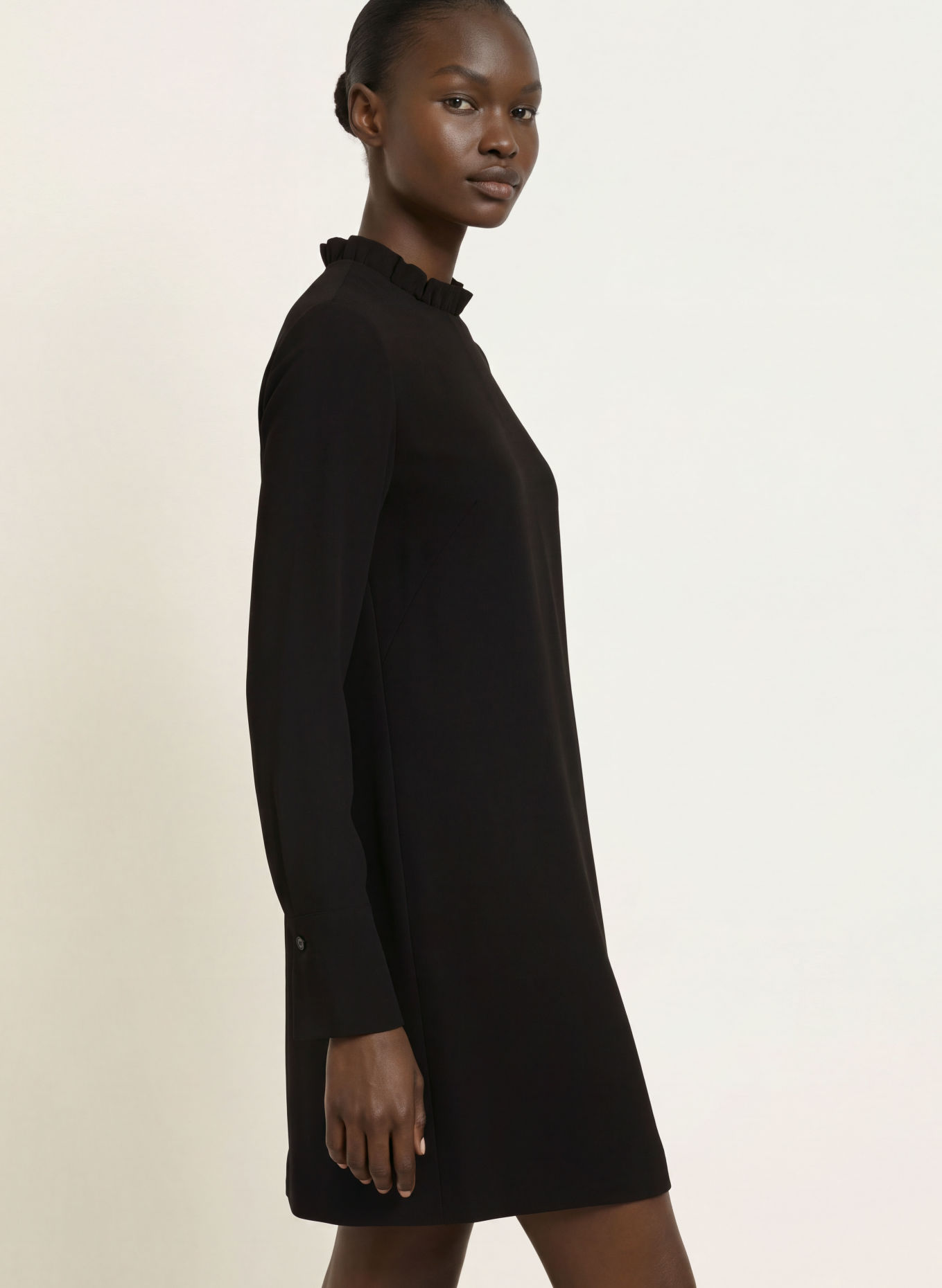 DOROTHEE SCHUMACHER Kleid STATEMENT DRAPE mit Rüschen: SCHWARZ