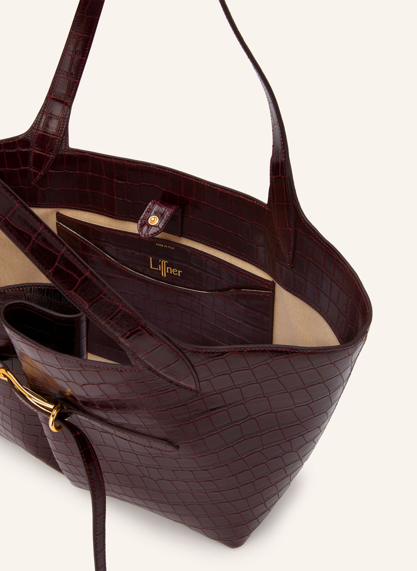 LIFFNER Sac cabas: ROUGE FONCÉ