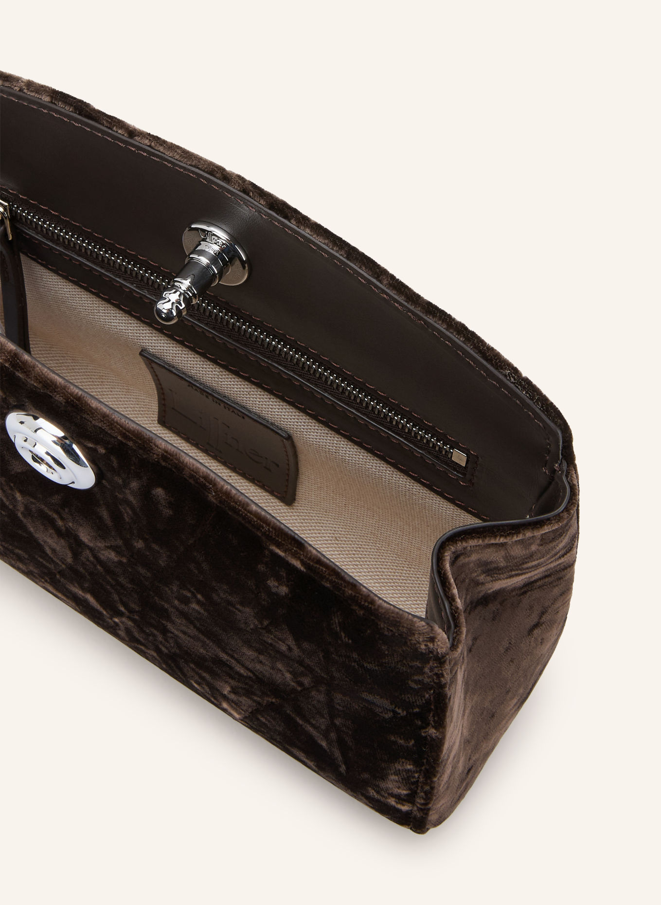 LIFFNER Pochette: MARRON FONCÉ / ARGENT
