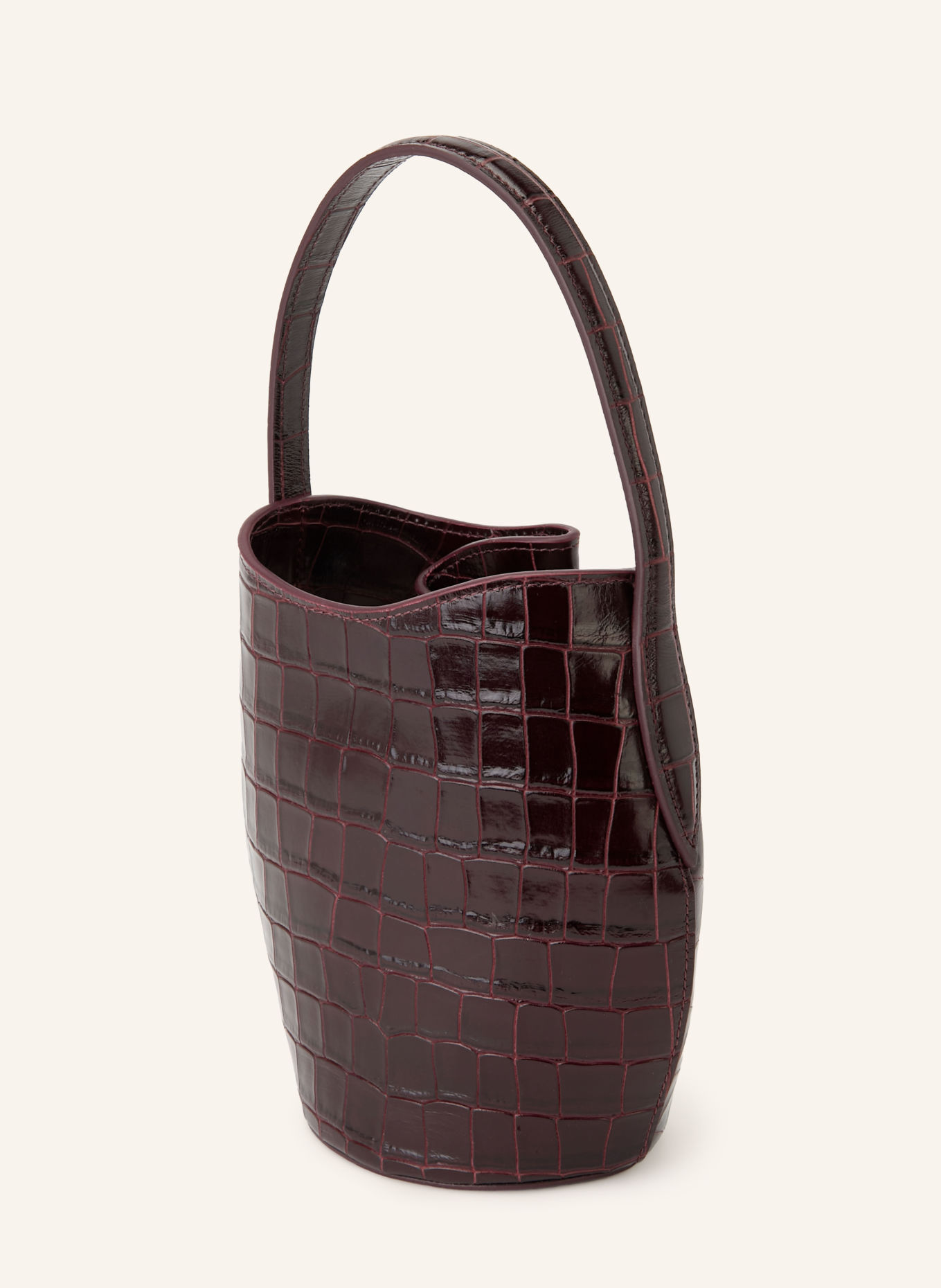 LIFFNER Handtas MICRO: DONKERROOD / ZILVER