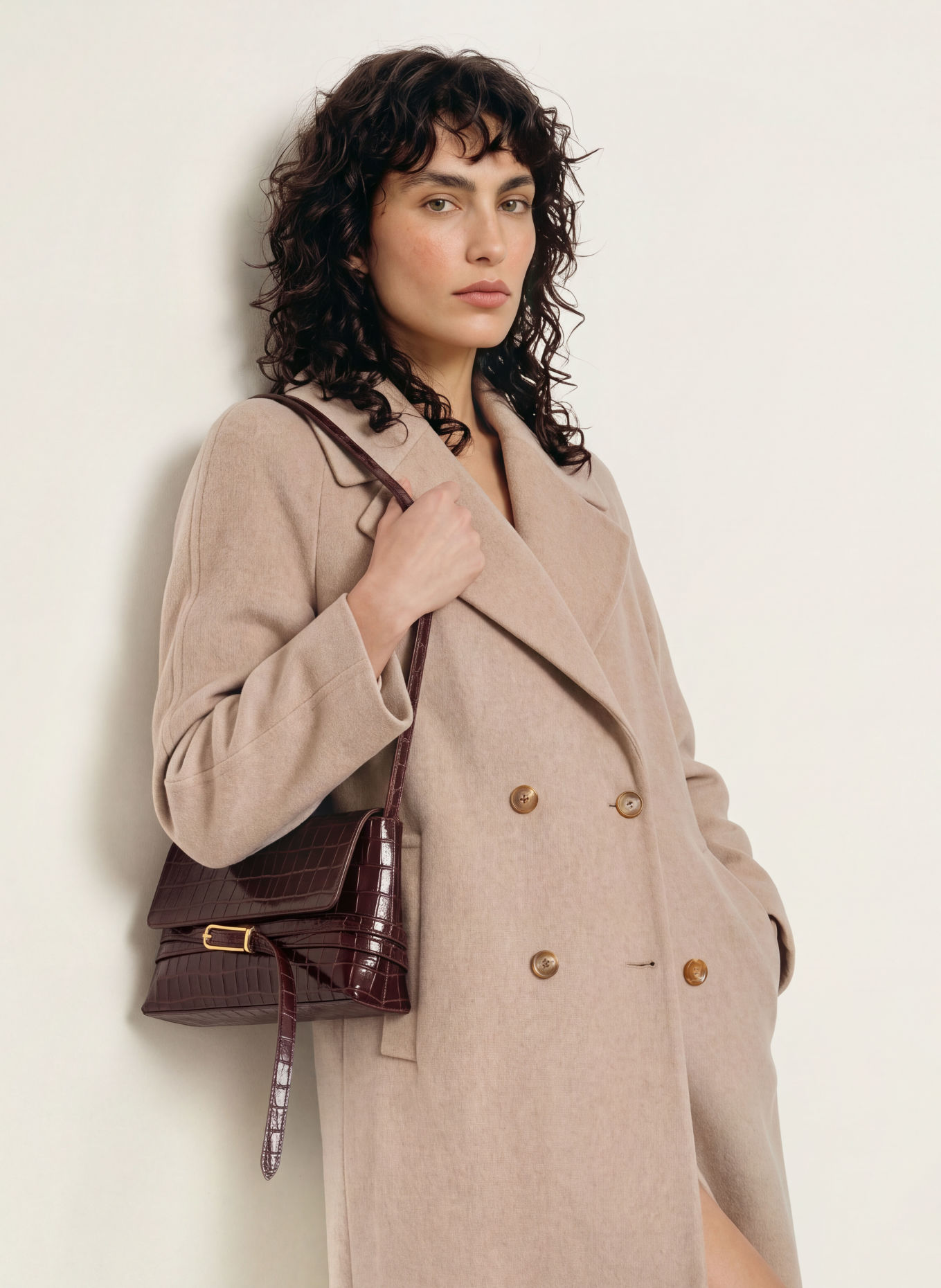LIFFNER Shoulder bag: DARK BROWN / GOLD
