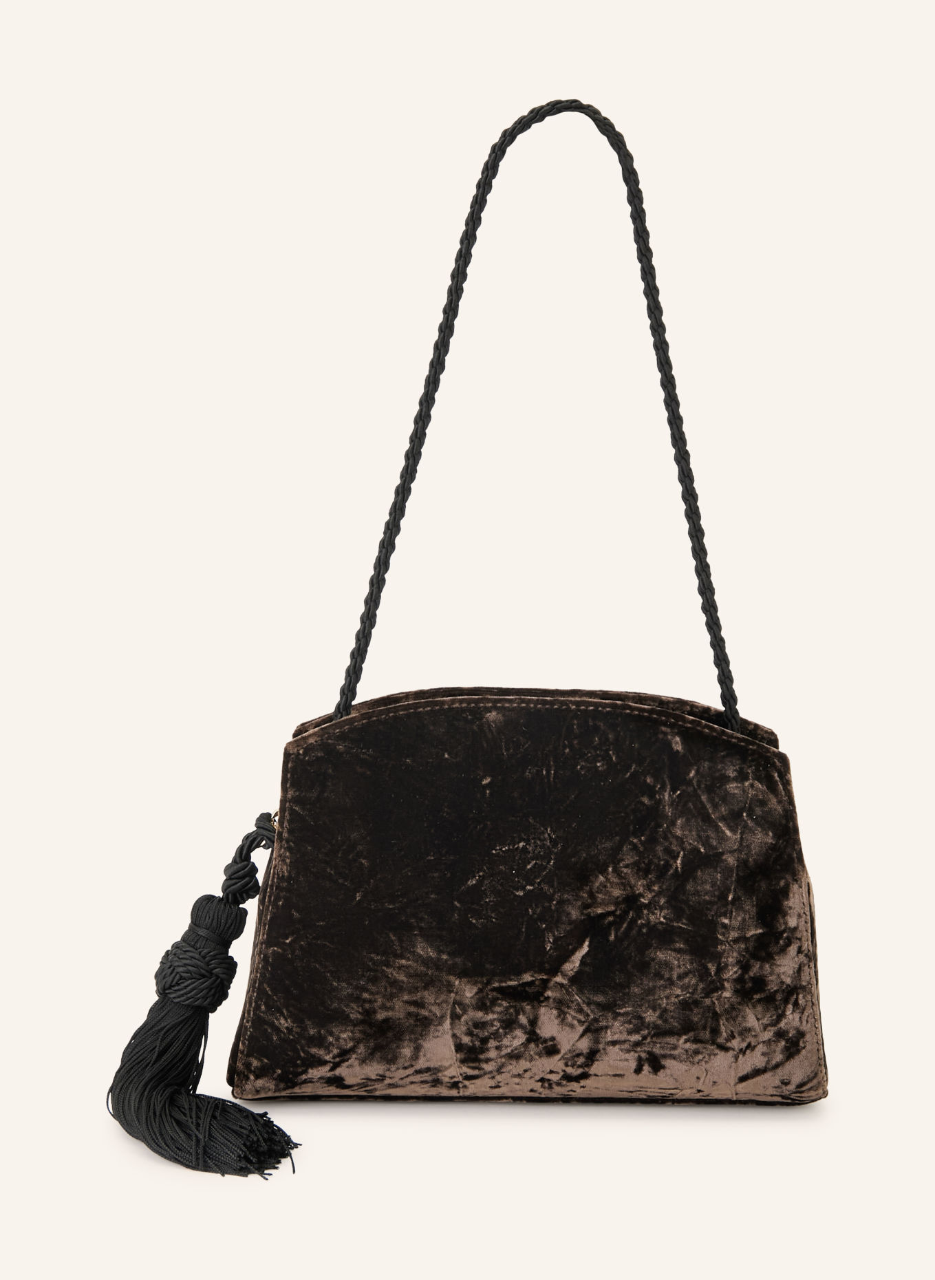 LIFFNER Clutch: MARRON FONCÉ / ZILVER / ZWART