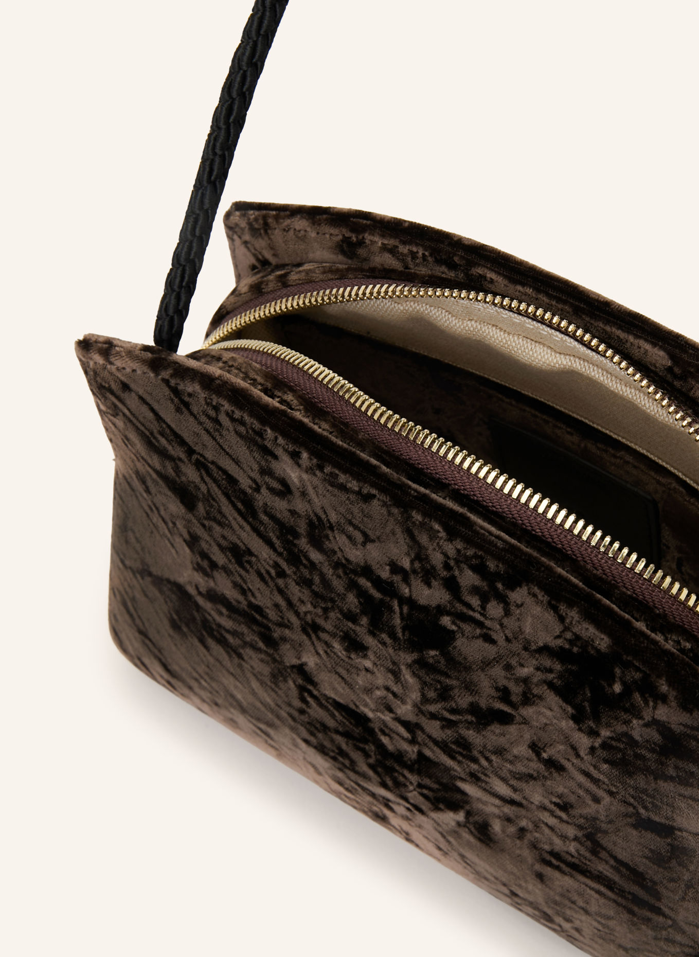 LIFFNER Clutch: MARRON FONCÉ / ZILVER / ZWART
