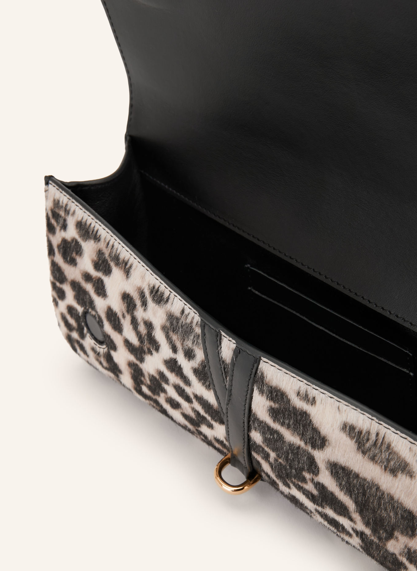 LIFFNER Pochette: MARRON FONCÉ / OR / CRÈME
