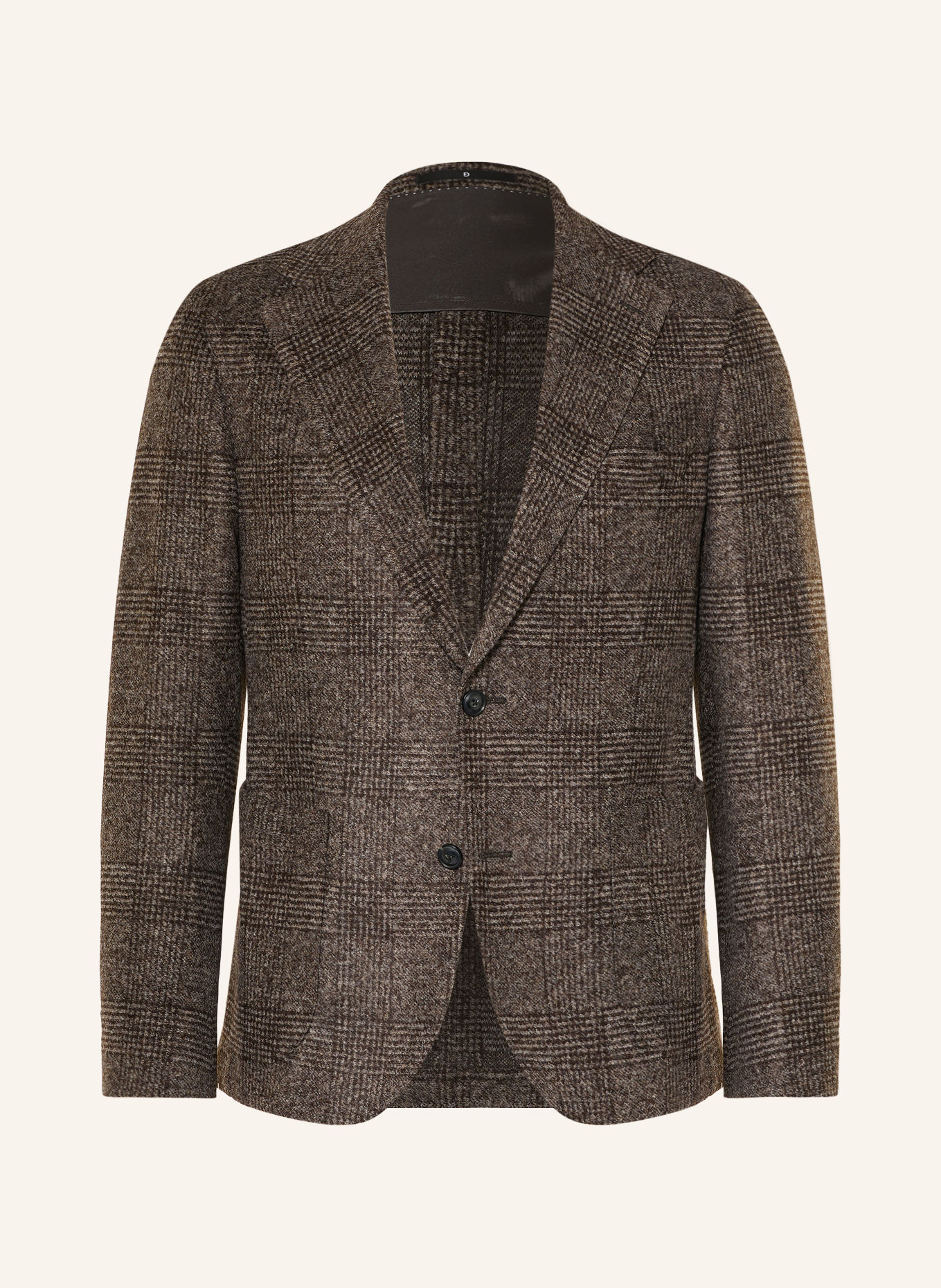 DRESSLER Regular-Fit Blazer: DARK BROWN / BEIGE