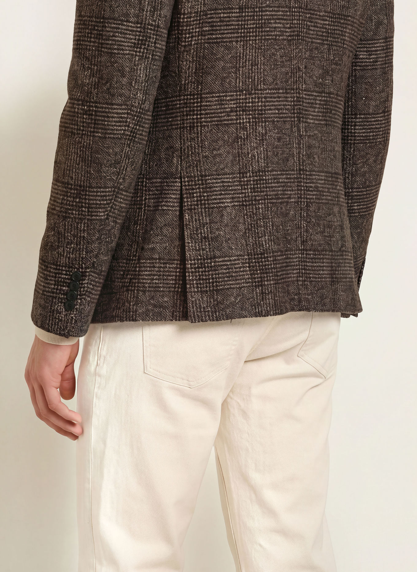 DRESSLER Regular-Fit Blazer: DARK BROWN / BEIGE