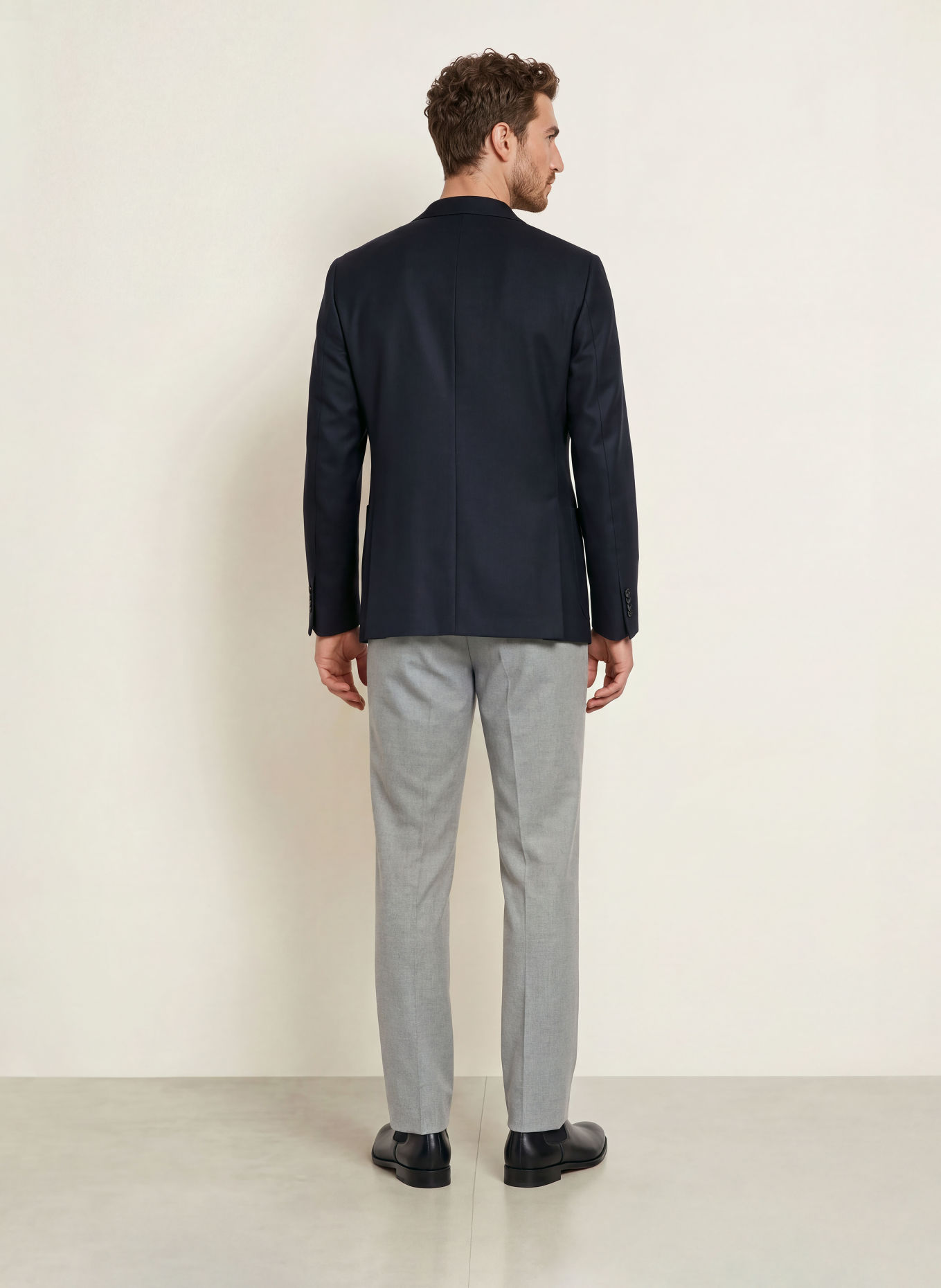 DRESSLER Veston coupe classique: BLEU FONCÉ