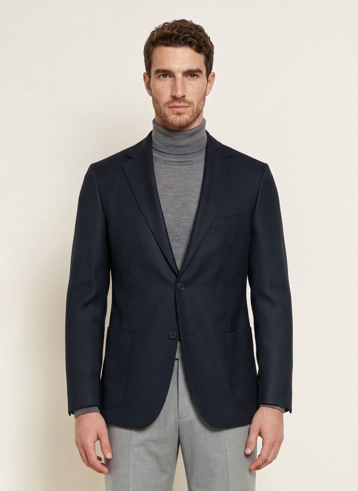 DRESSLER Veston coupe classique: BLEU FONCÉ